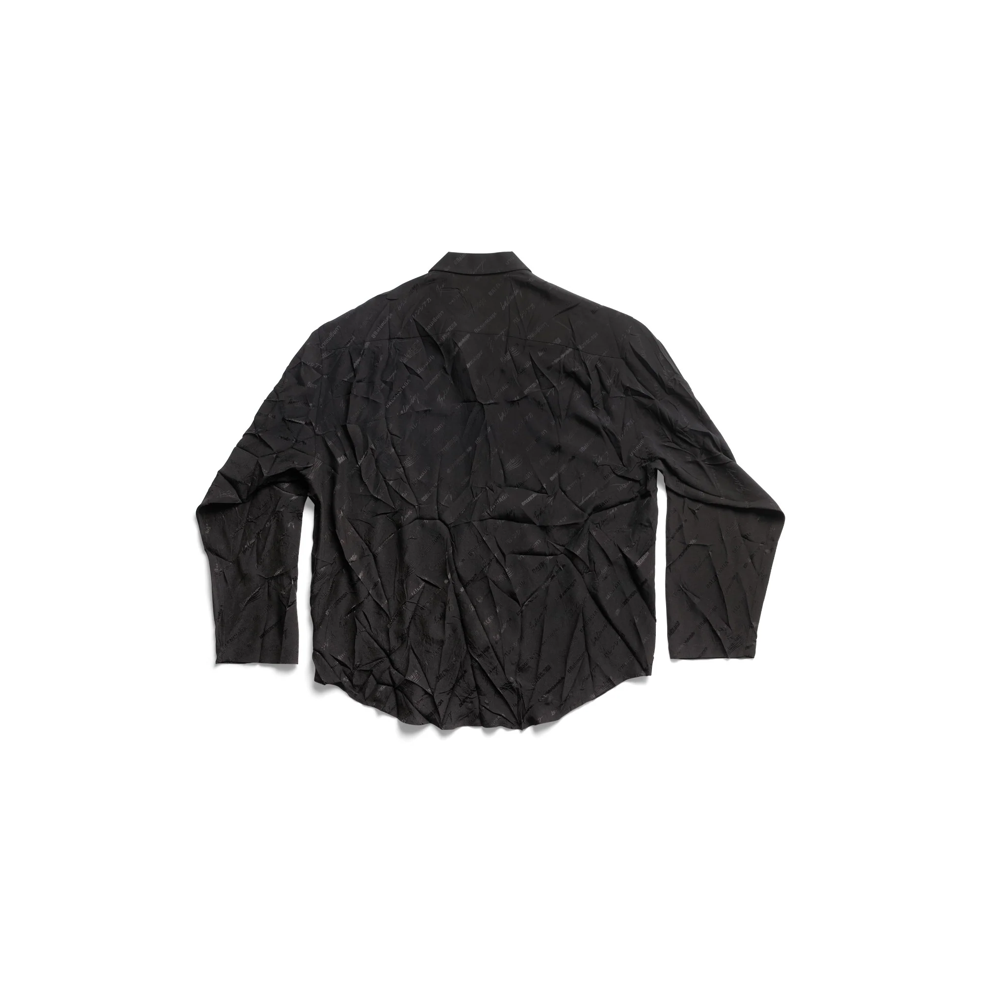 Long Sleeve Minimal Shirt - Black - Image 2