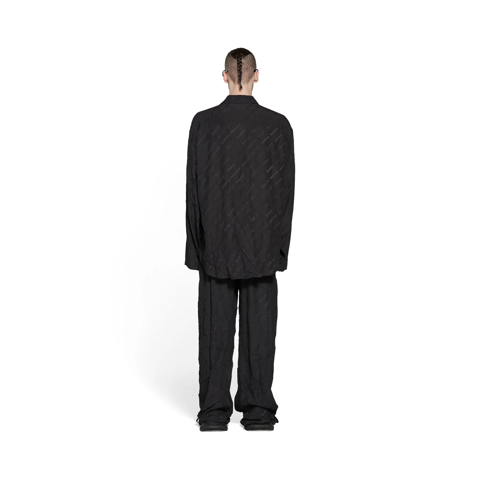 Long Sleeve Minimal Shirt - Black - Image 4
