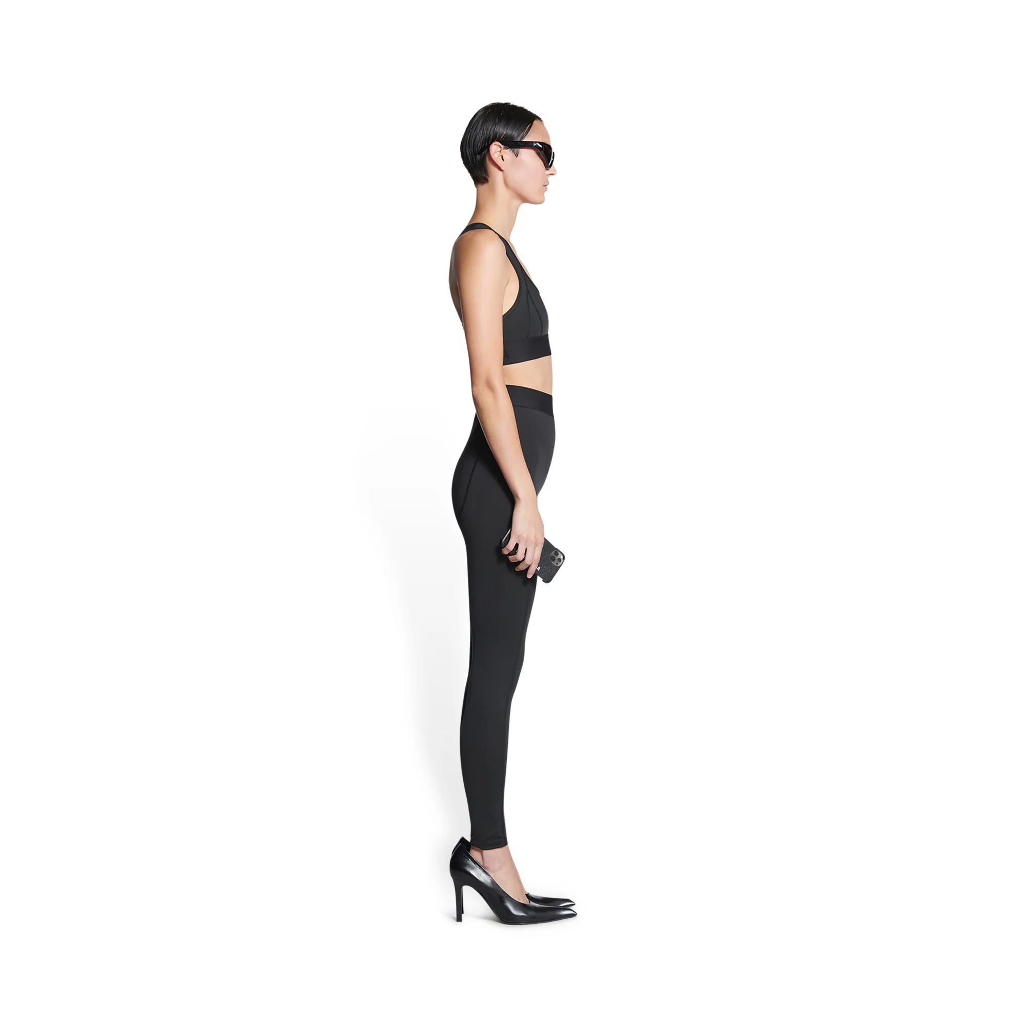 Leg Athletic Cut Leggins - Black/White - Image 5