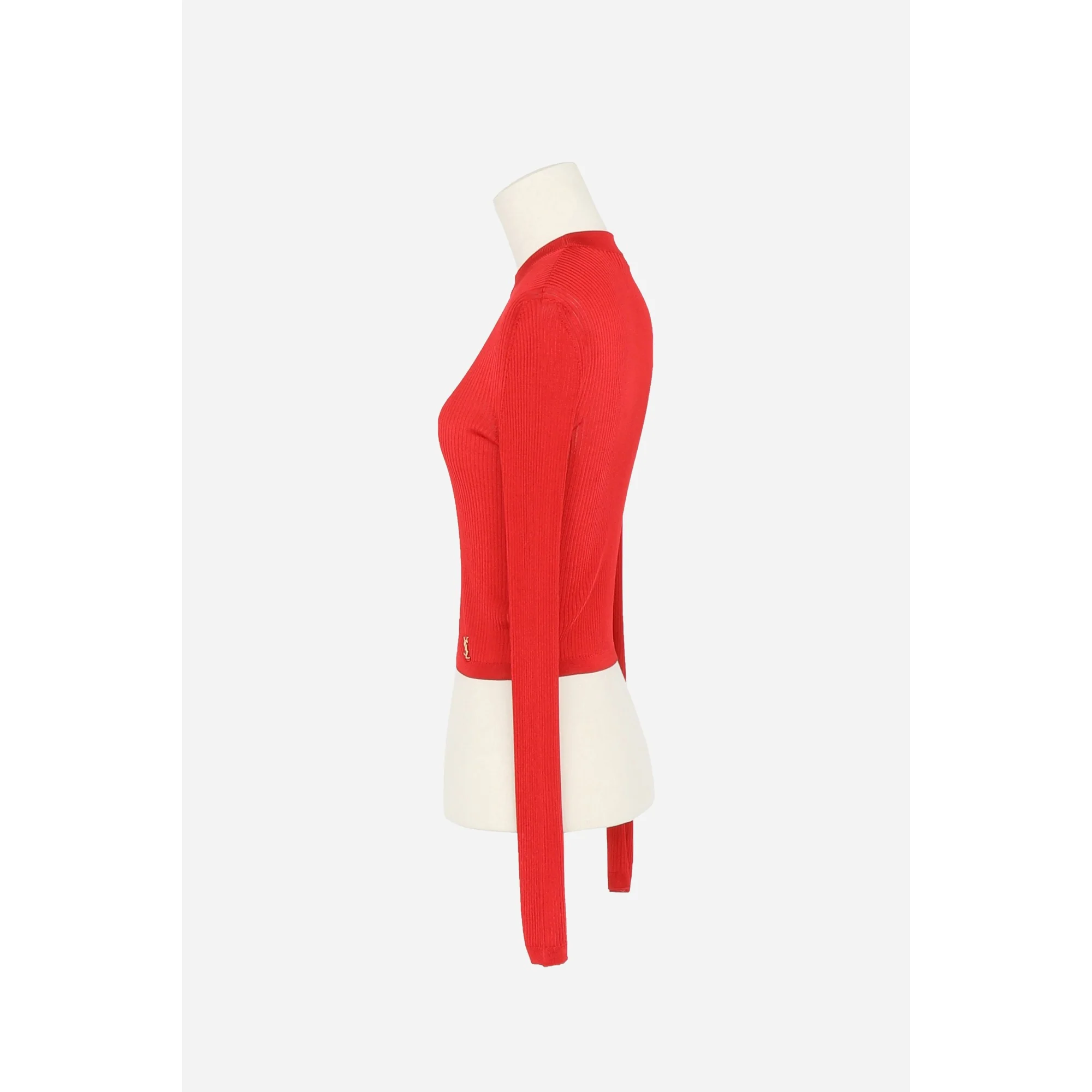 Top Seconde Peau Cote Viscose - Rouge - Image 3