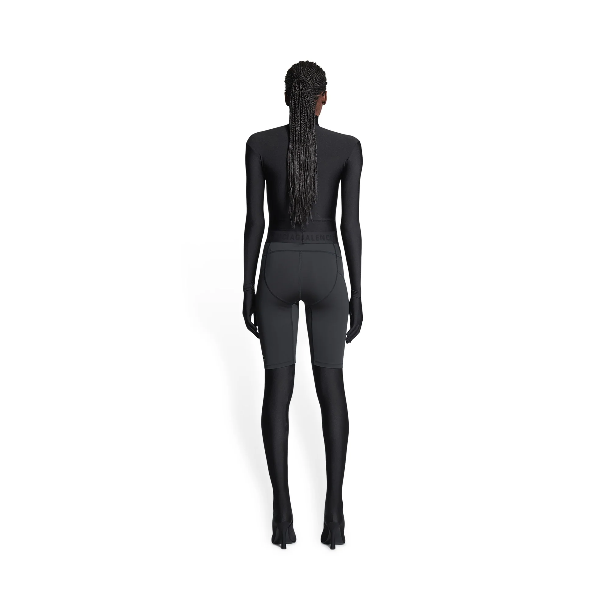 Athletic Cut Shorts - Black/White - Image 3