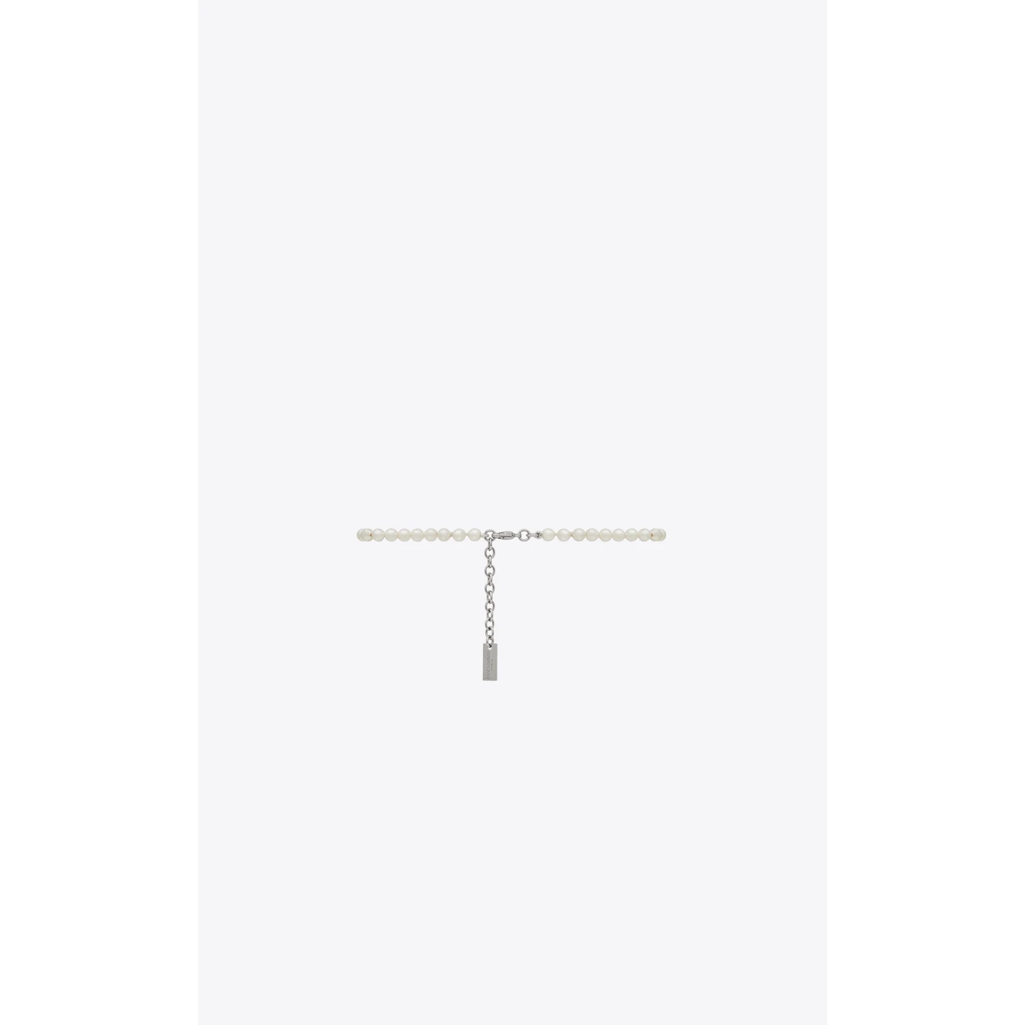 Tag & Pearl Bracelet - Palladium/Creme - Image 2