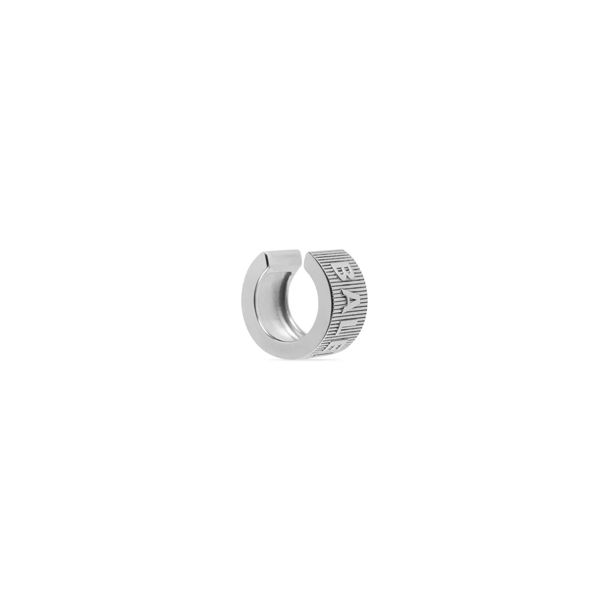 Logo Hoop XL Ear Cuff - Shiny Silver