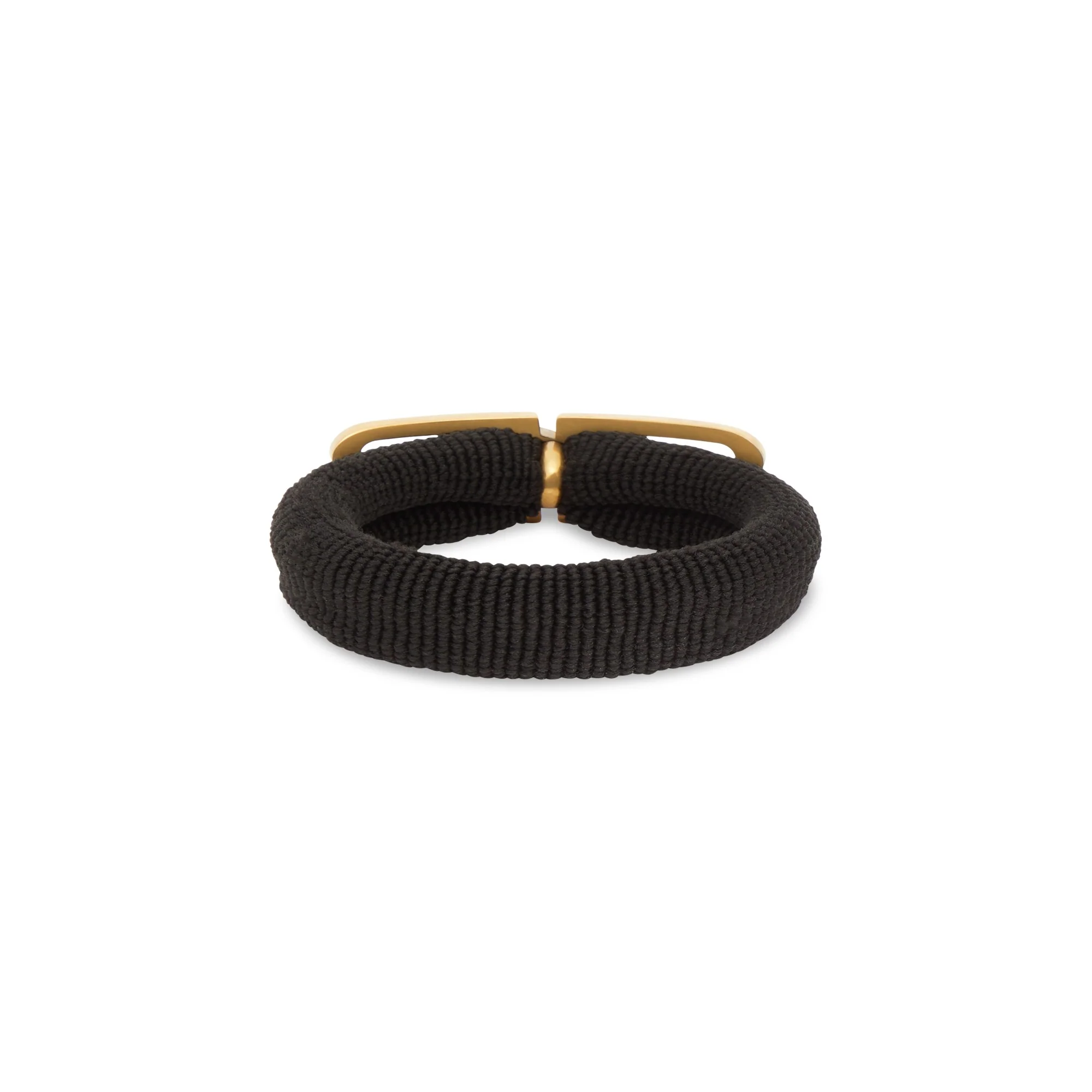 BB Icon Hair Tie - Black/Antique Gold - Image 2