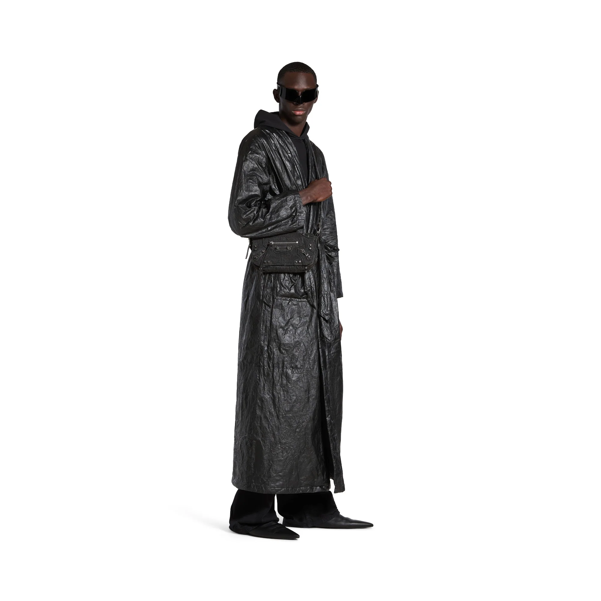 Le Cagole Men Flap Bag Xs - Charcoal Black - Image 5