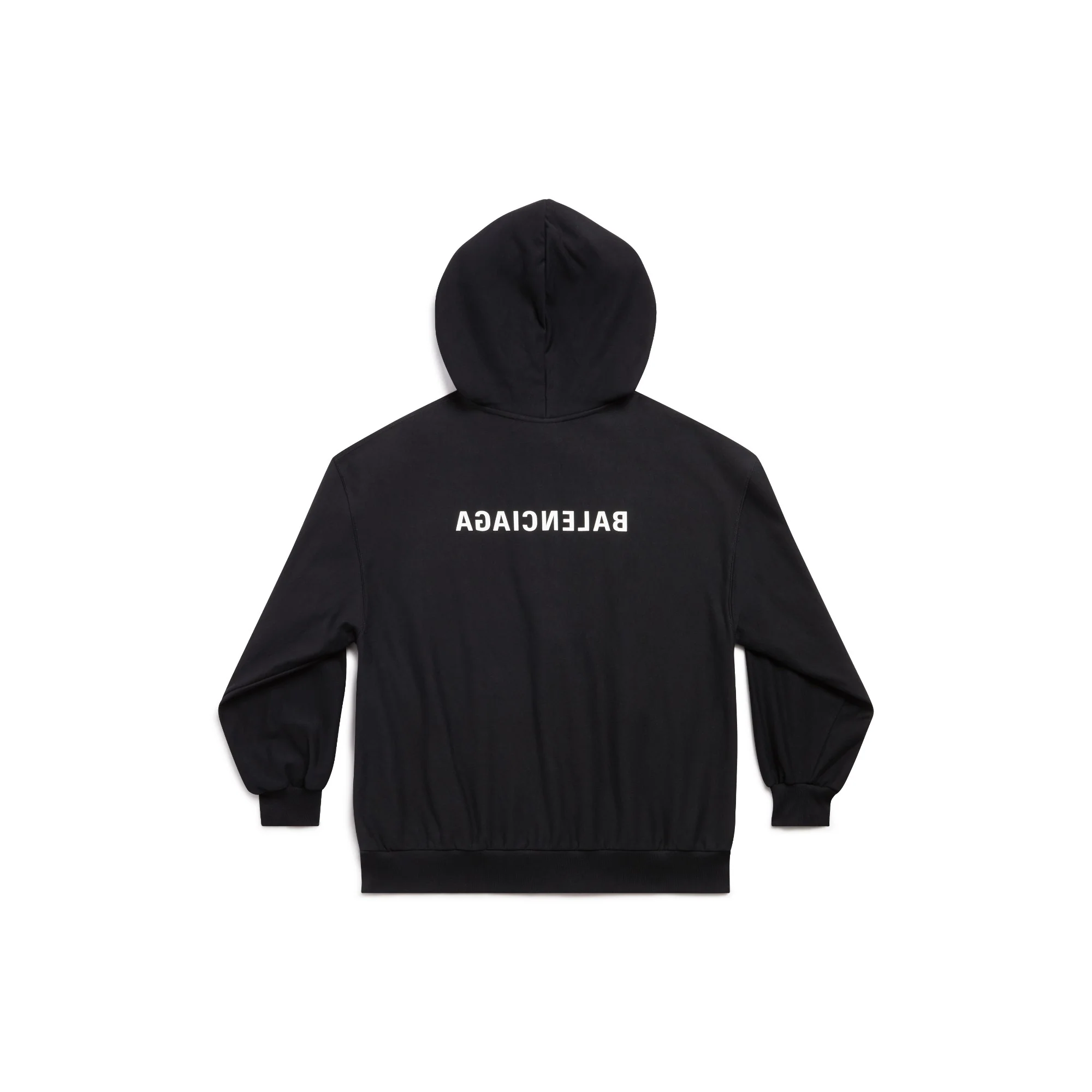 Small Fit Zip-Up Hoodie - Black/White - Image 2
