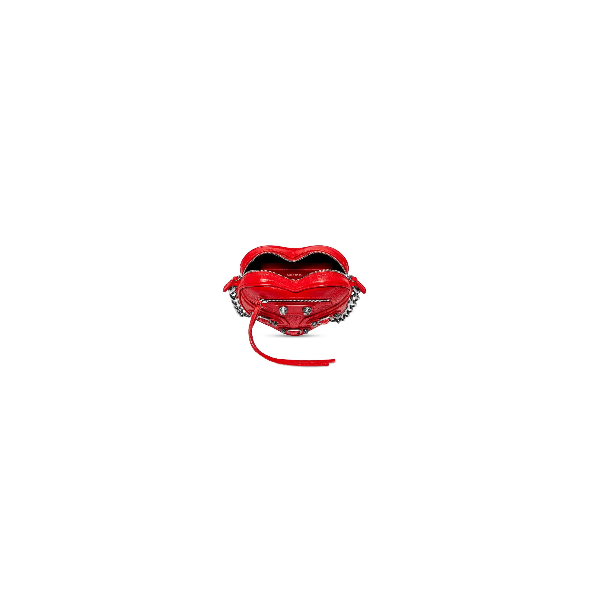 Le Cagole Heart Mini Bag - Tomato Red - Image 3
