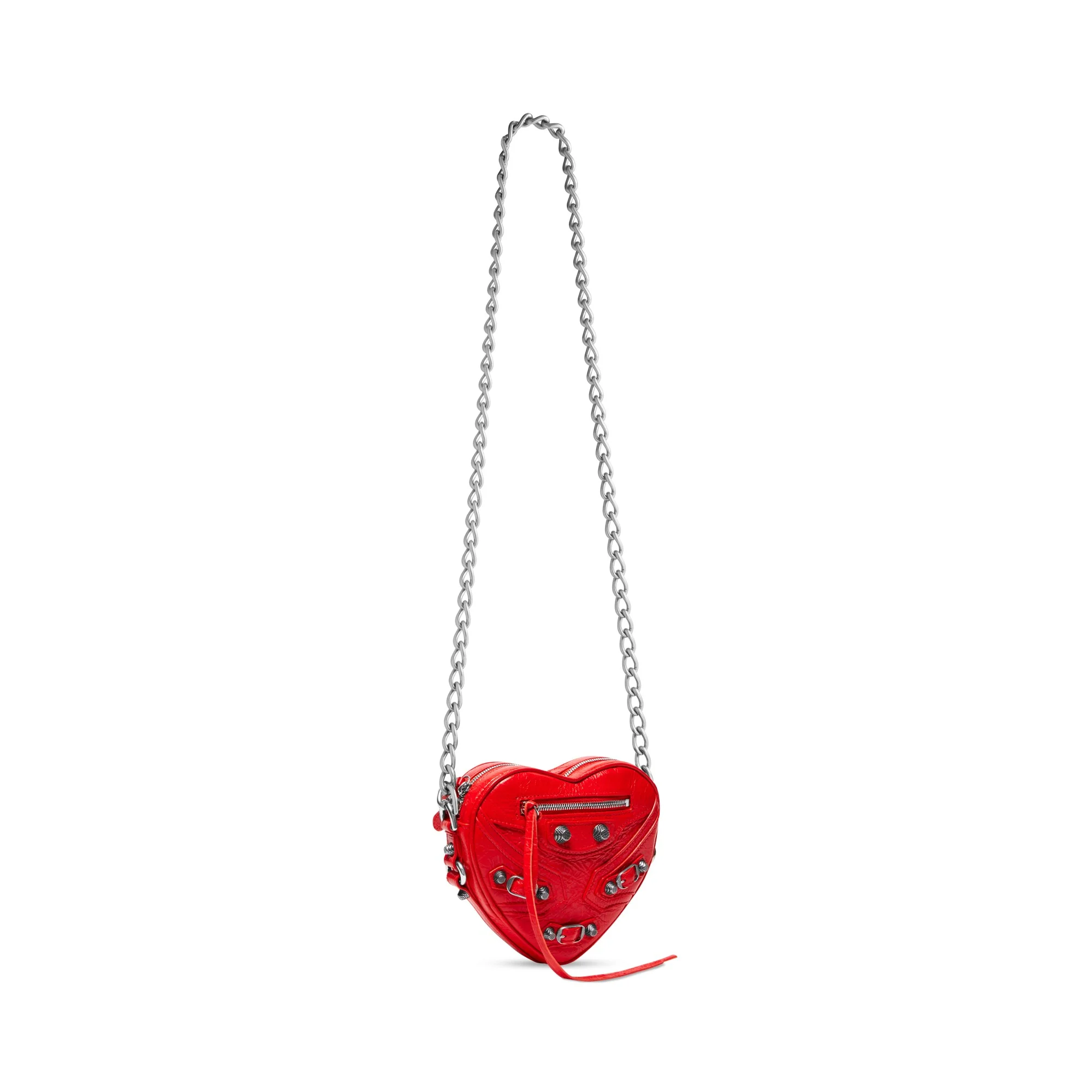 Le Cagole Heart Mini Bag - Tomato Red - Image 5