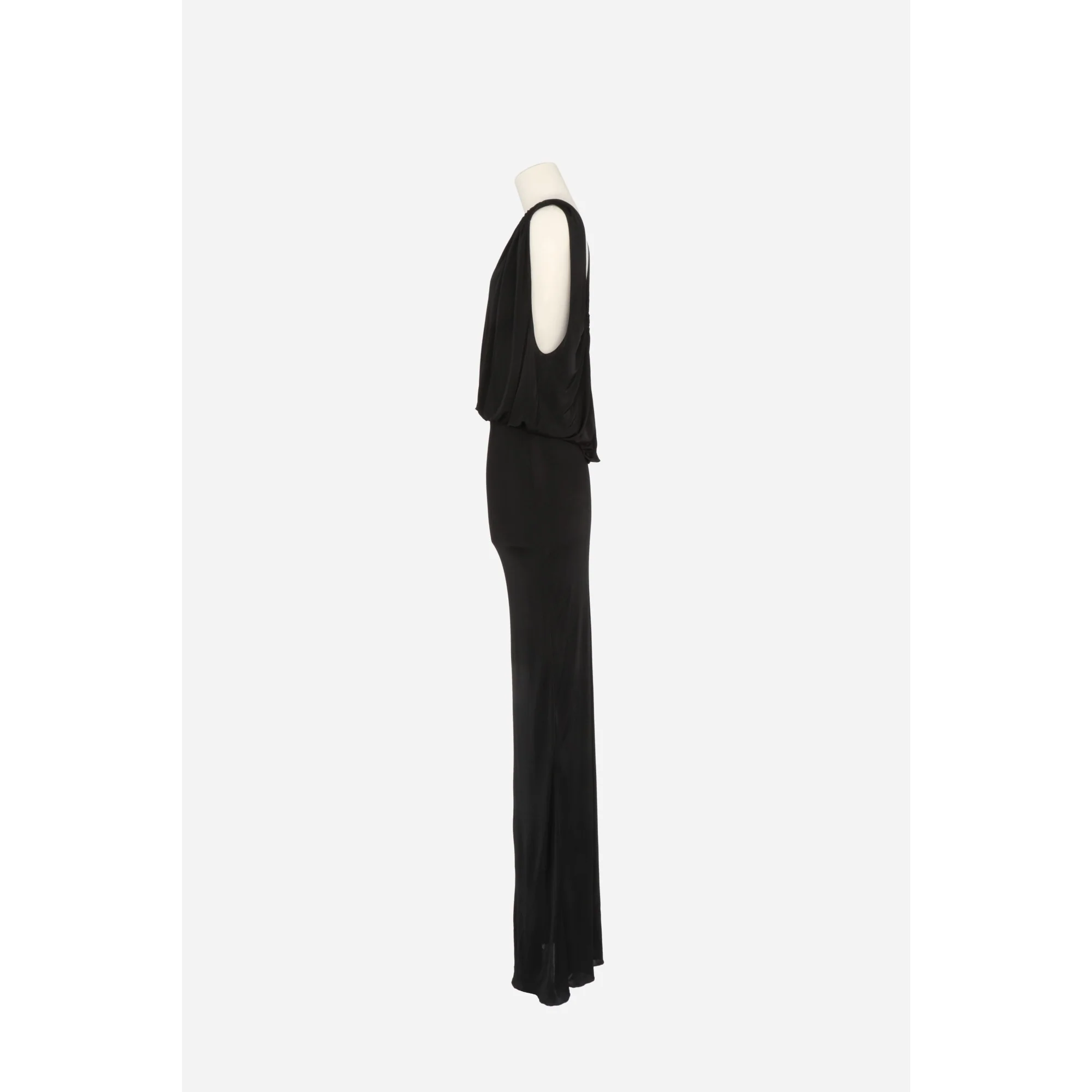 Robe Jersey Shiny - Noir - Image 3