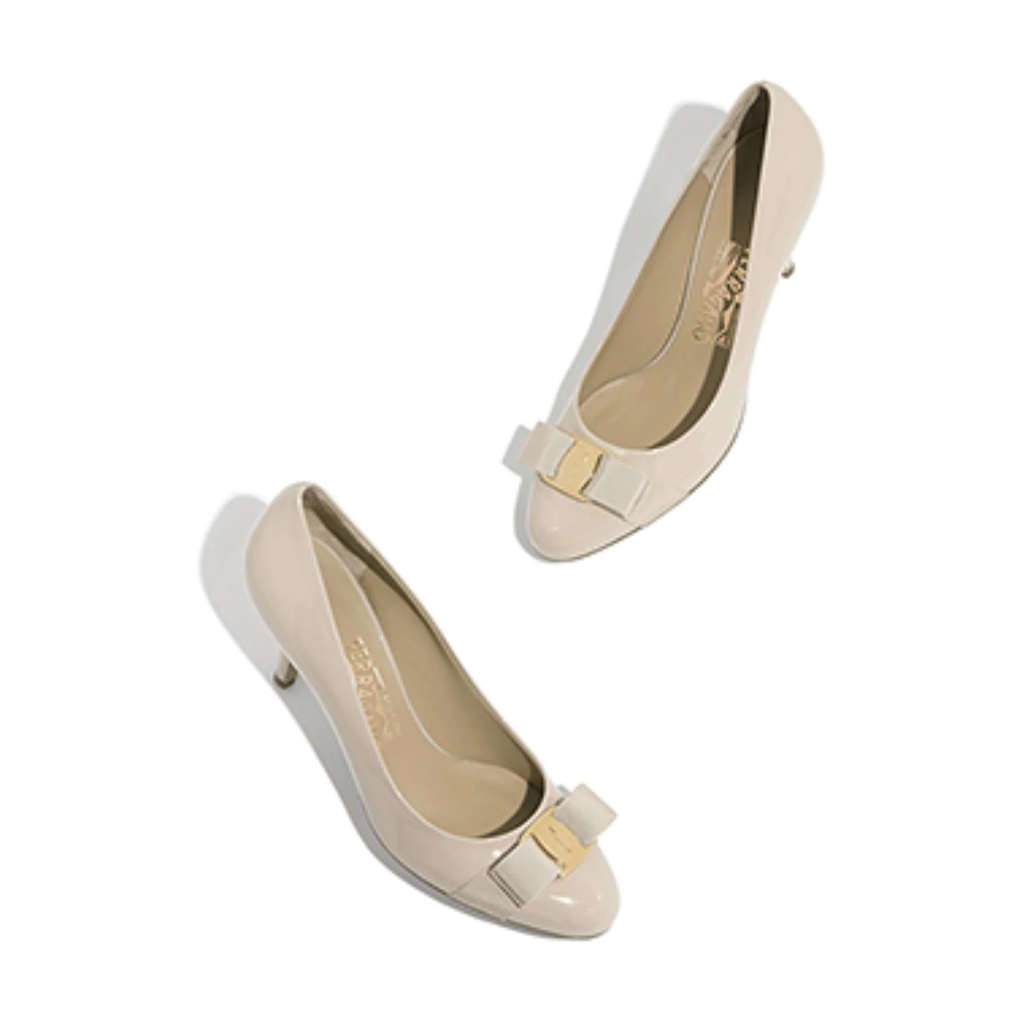 Vara Bow Pumps Shoe - Bone - Image 4