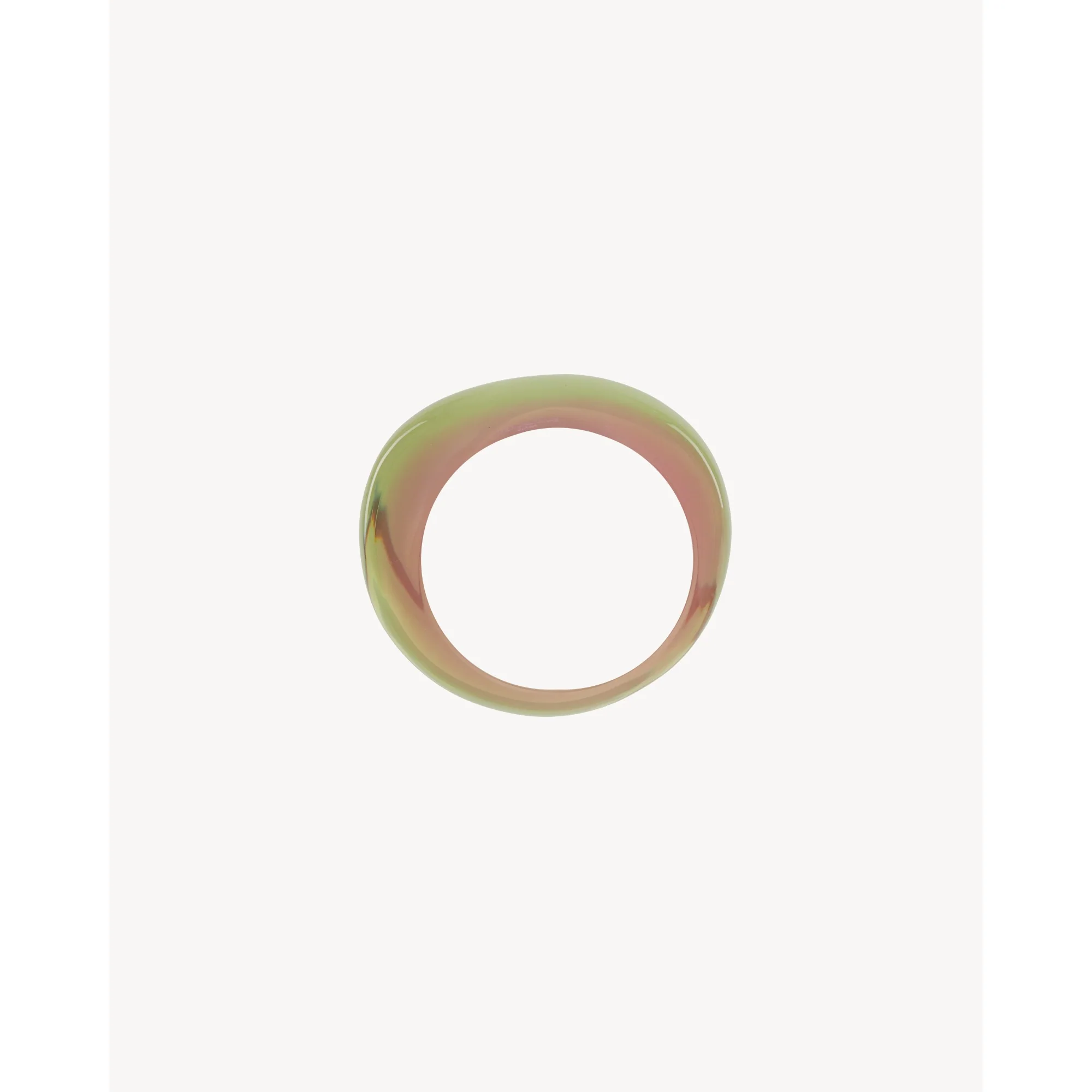 Gradient Asymmetric Bangle - Fushia Pink Milky