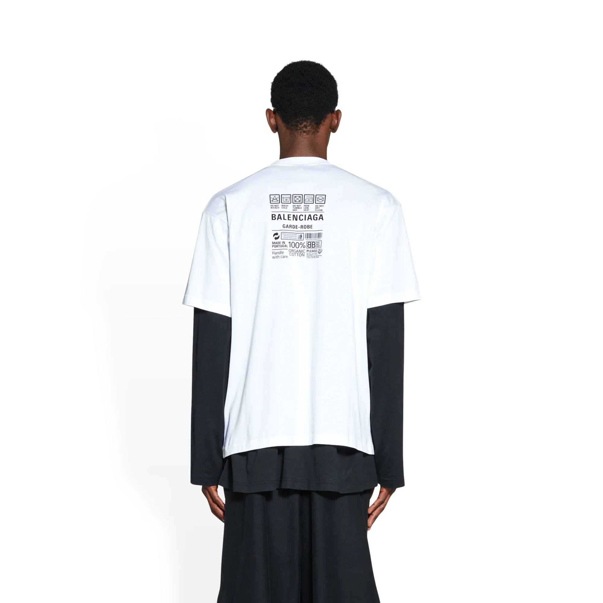 Medium Fit T-Shirt - White/Black - Image 3