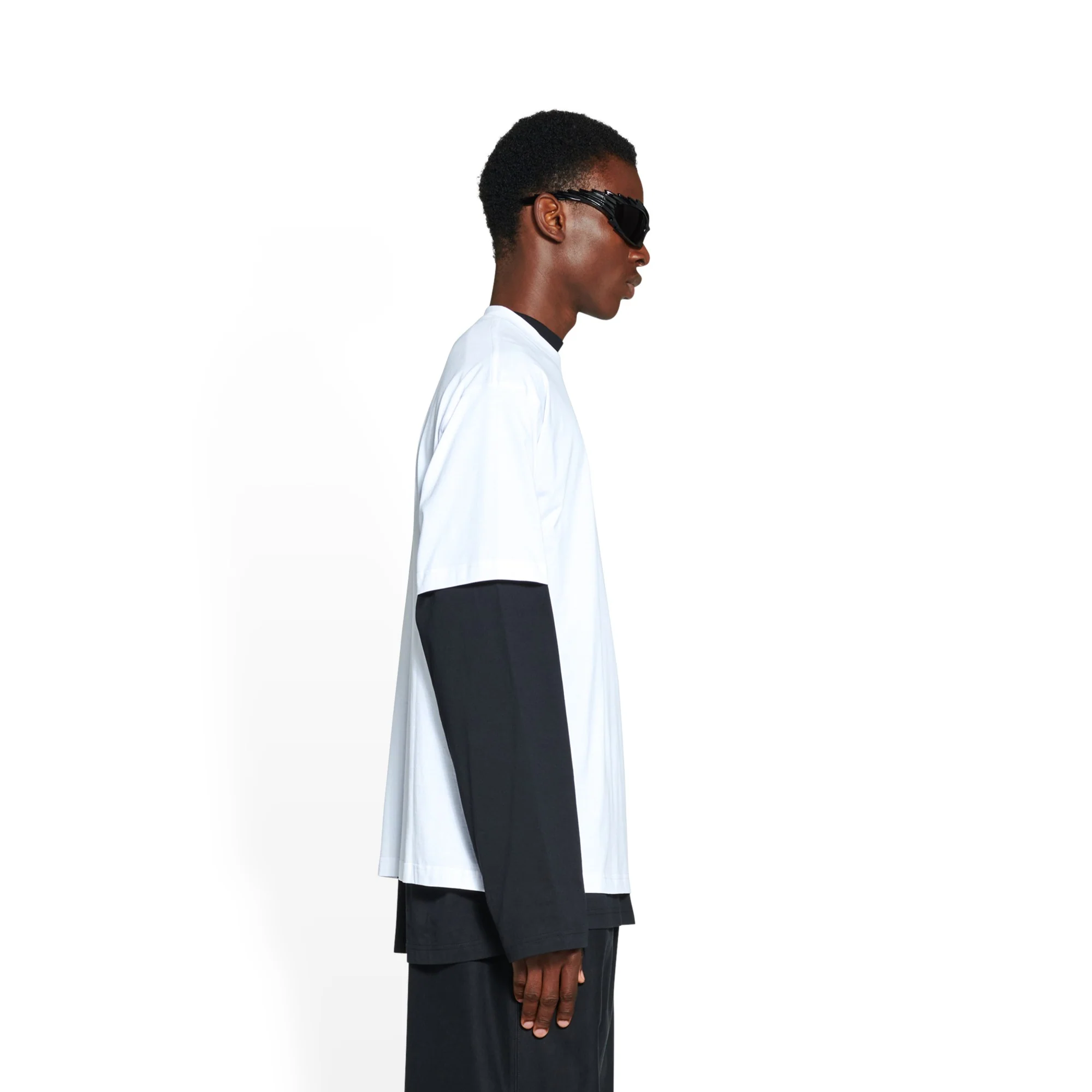 Medium Fit T-Shirt - White/Black - Image 4