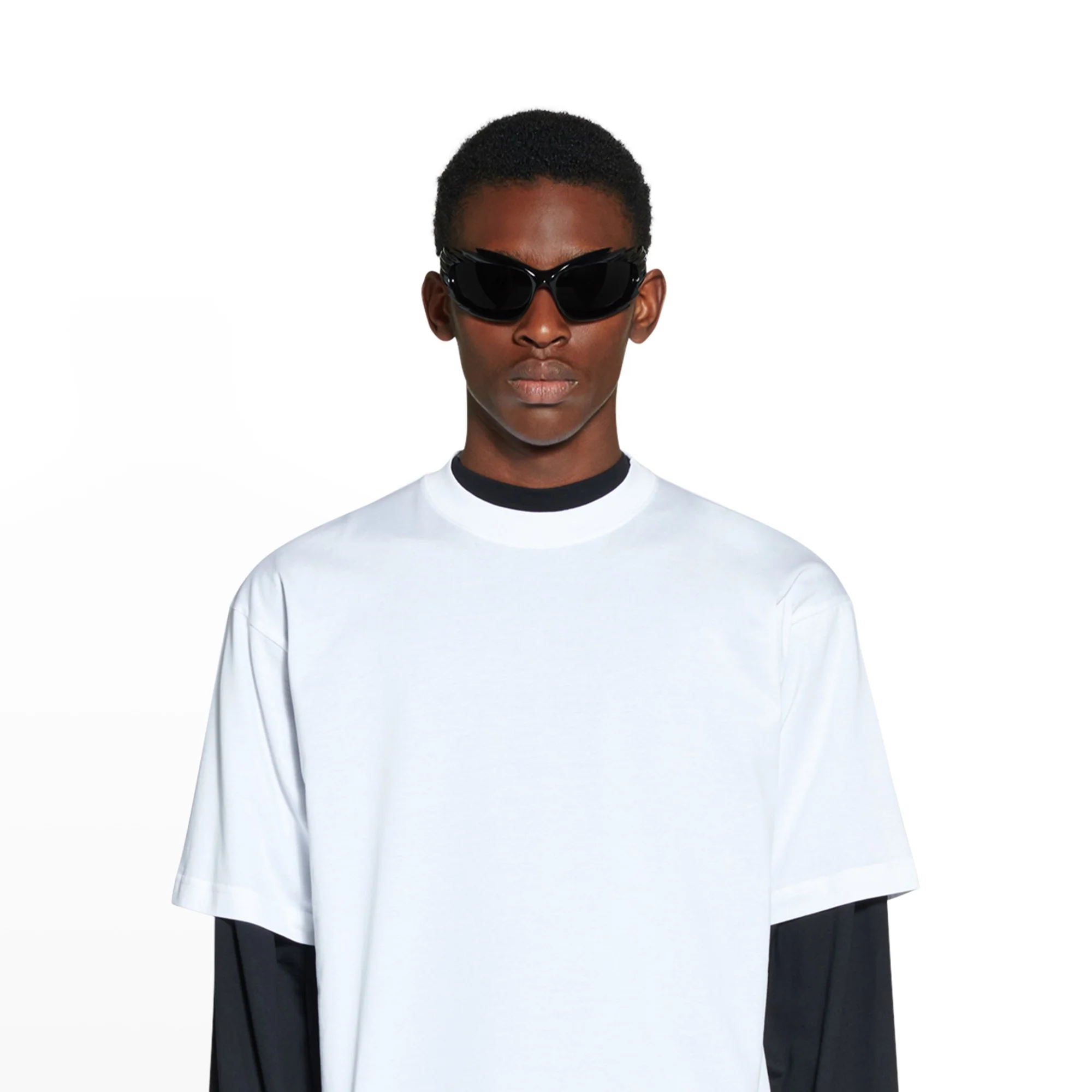 Medium Fit T-Shirt - White/Black - Image 5