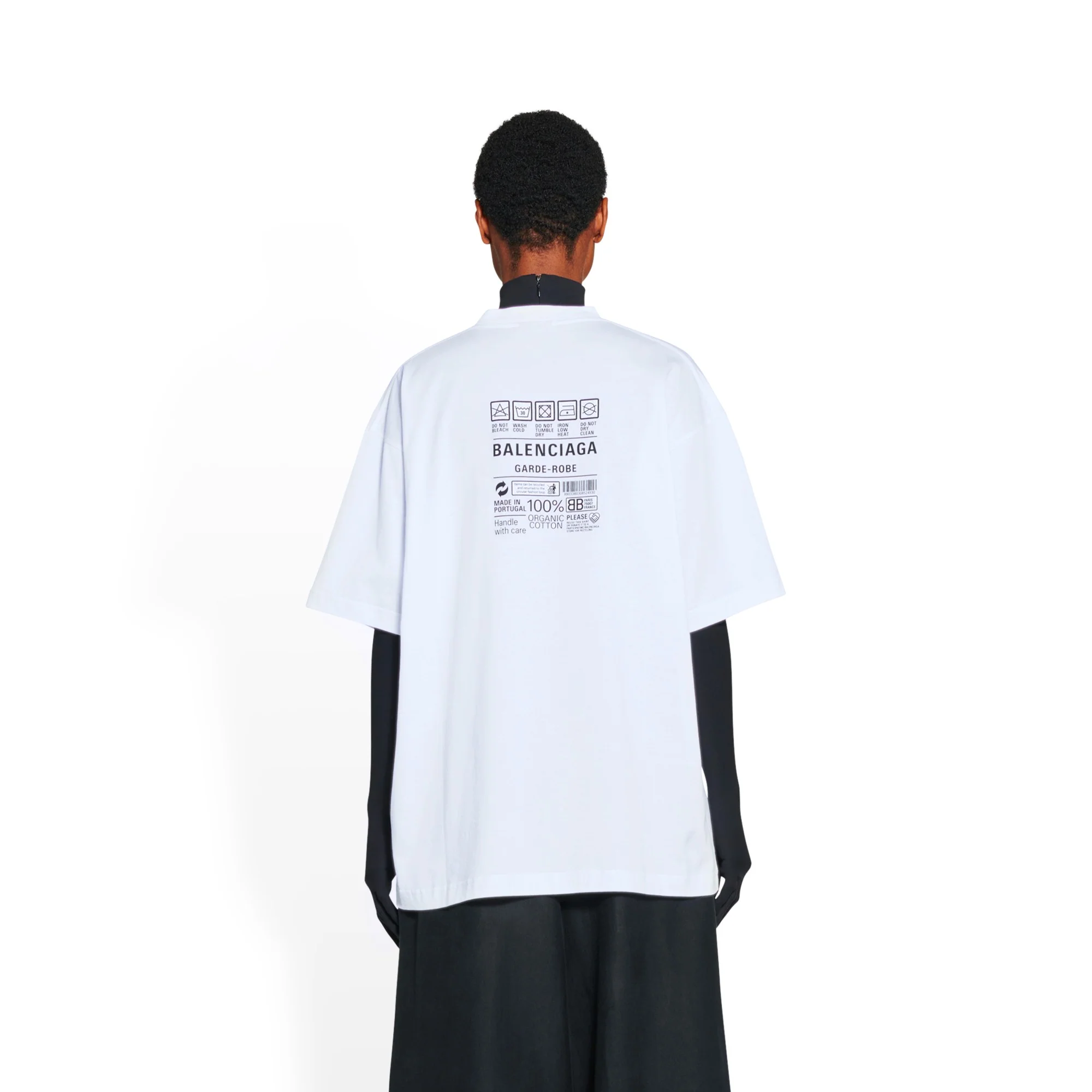 Medium Fit T-Shirt - White/Black - Image 4