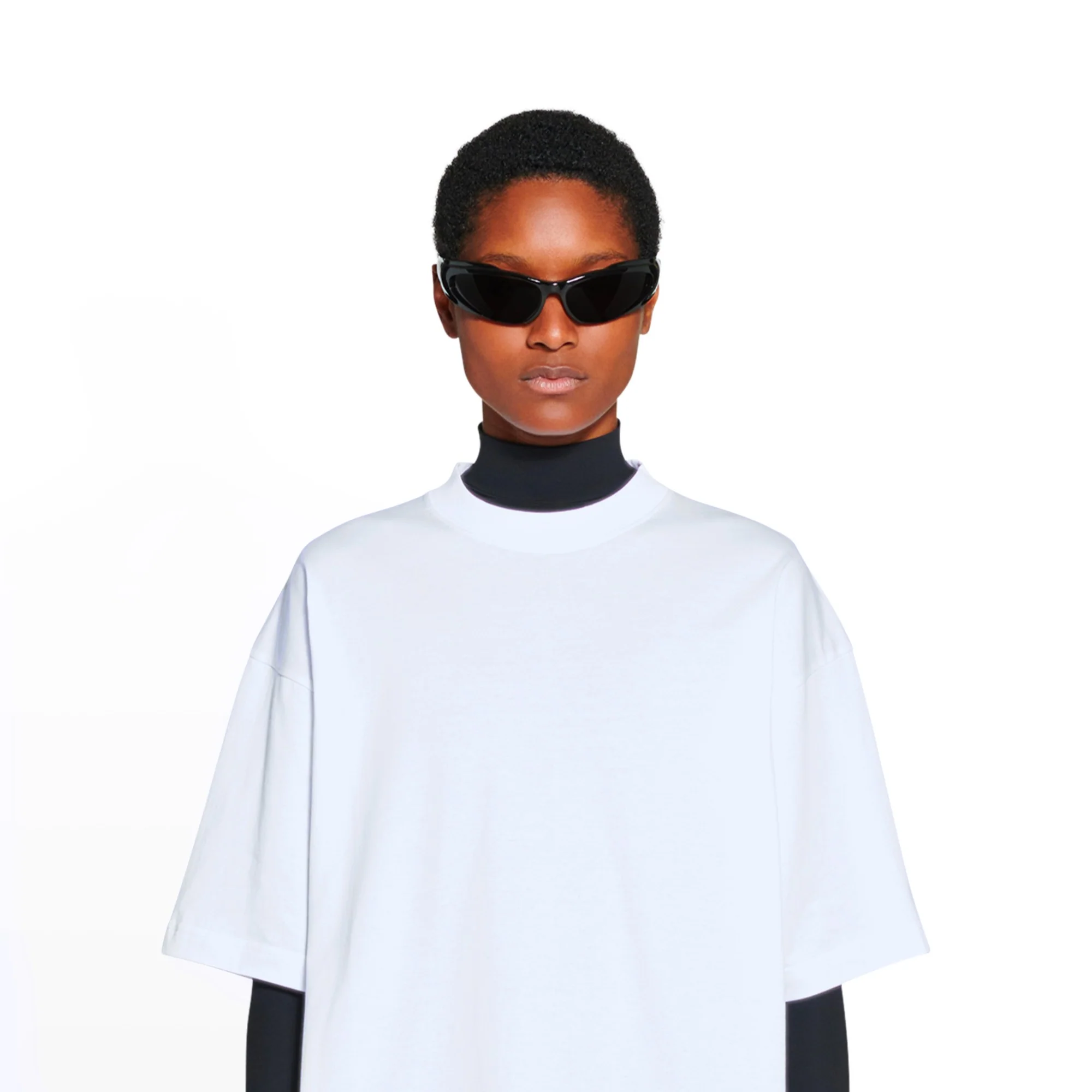 Medium Fit T-Shirt - White/Black - Image 6