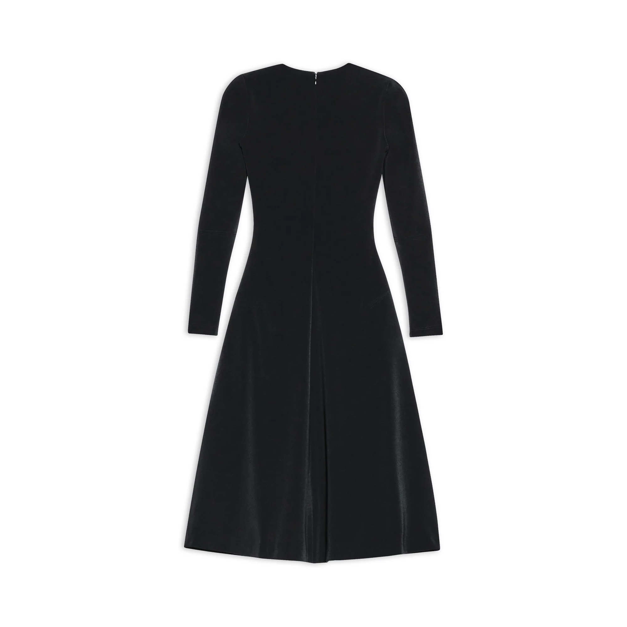 A-Line Crewneck Dress - Black - Image 2