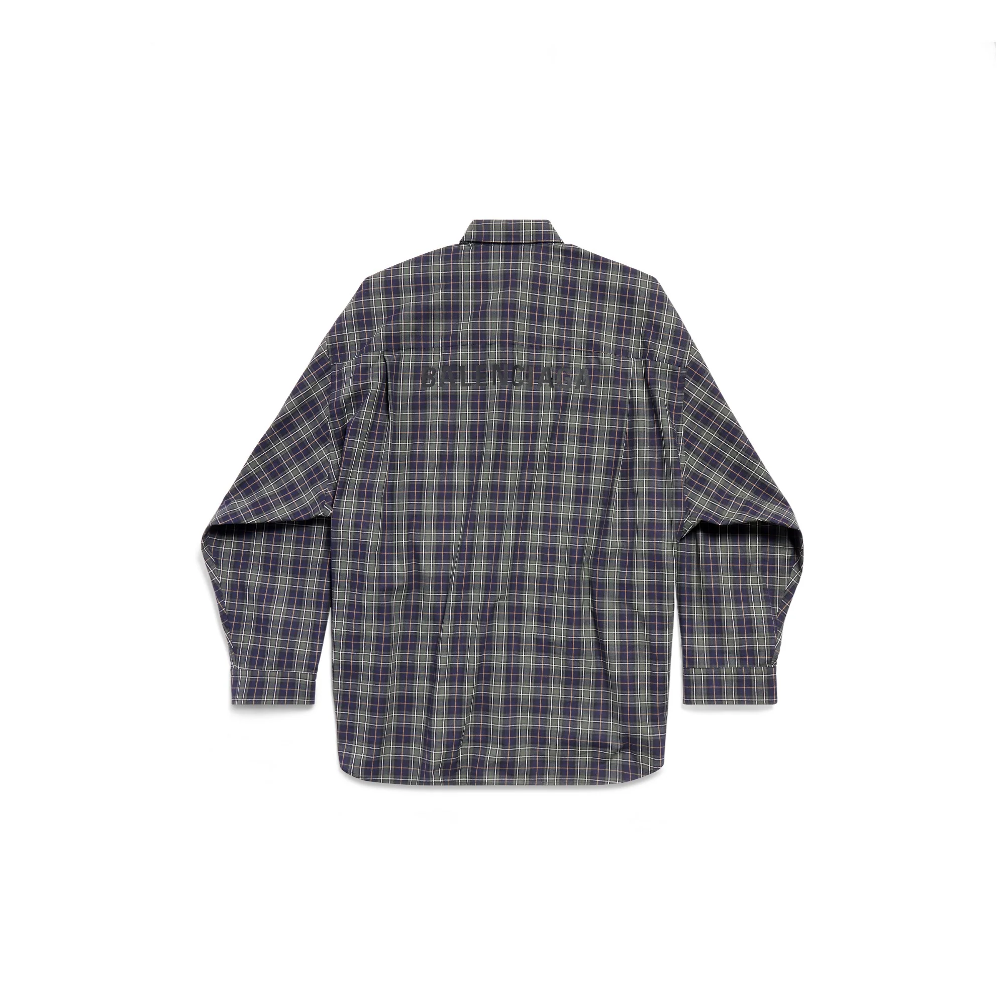 Oversized Shirt - Navy/Khaki - Image 2