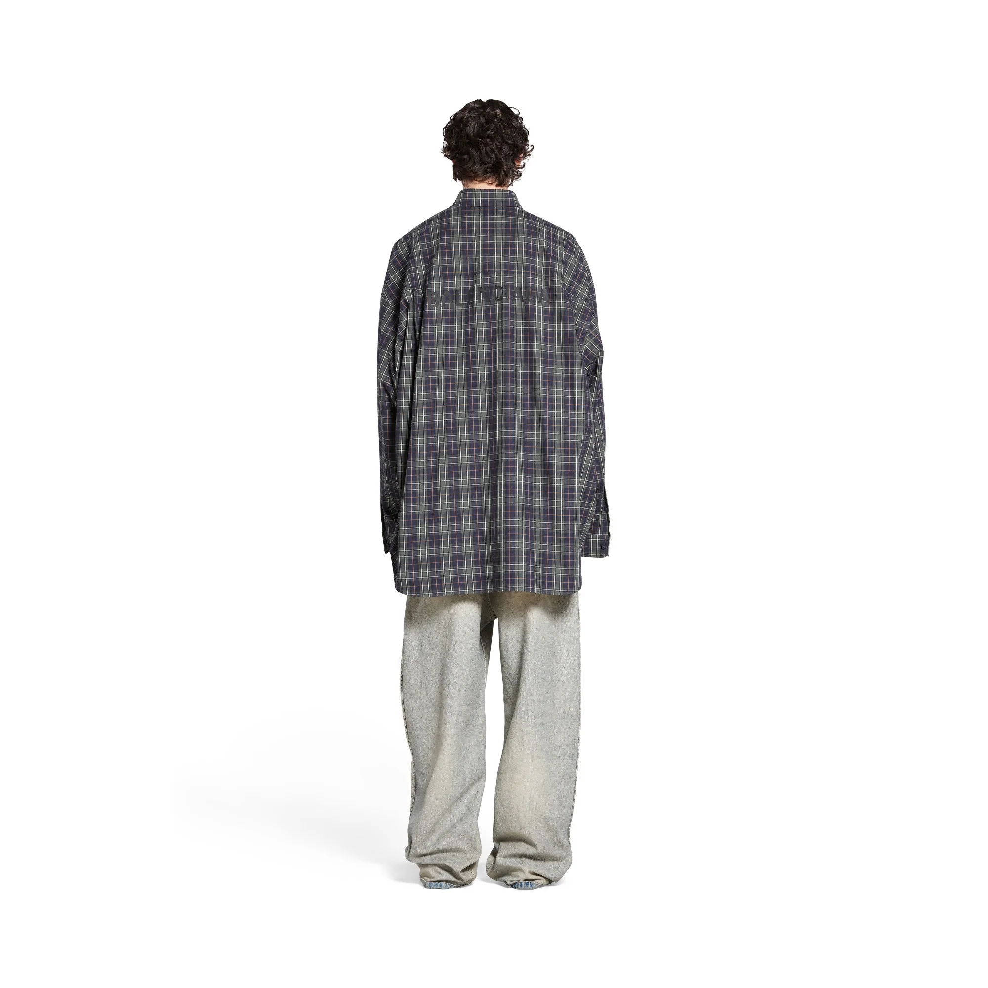 Oversized Shirt - Navy/Khaki - Image 4