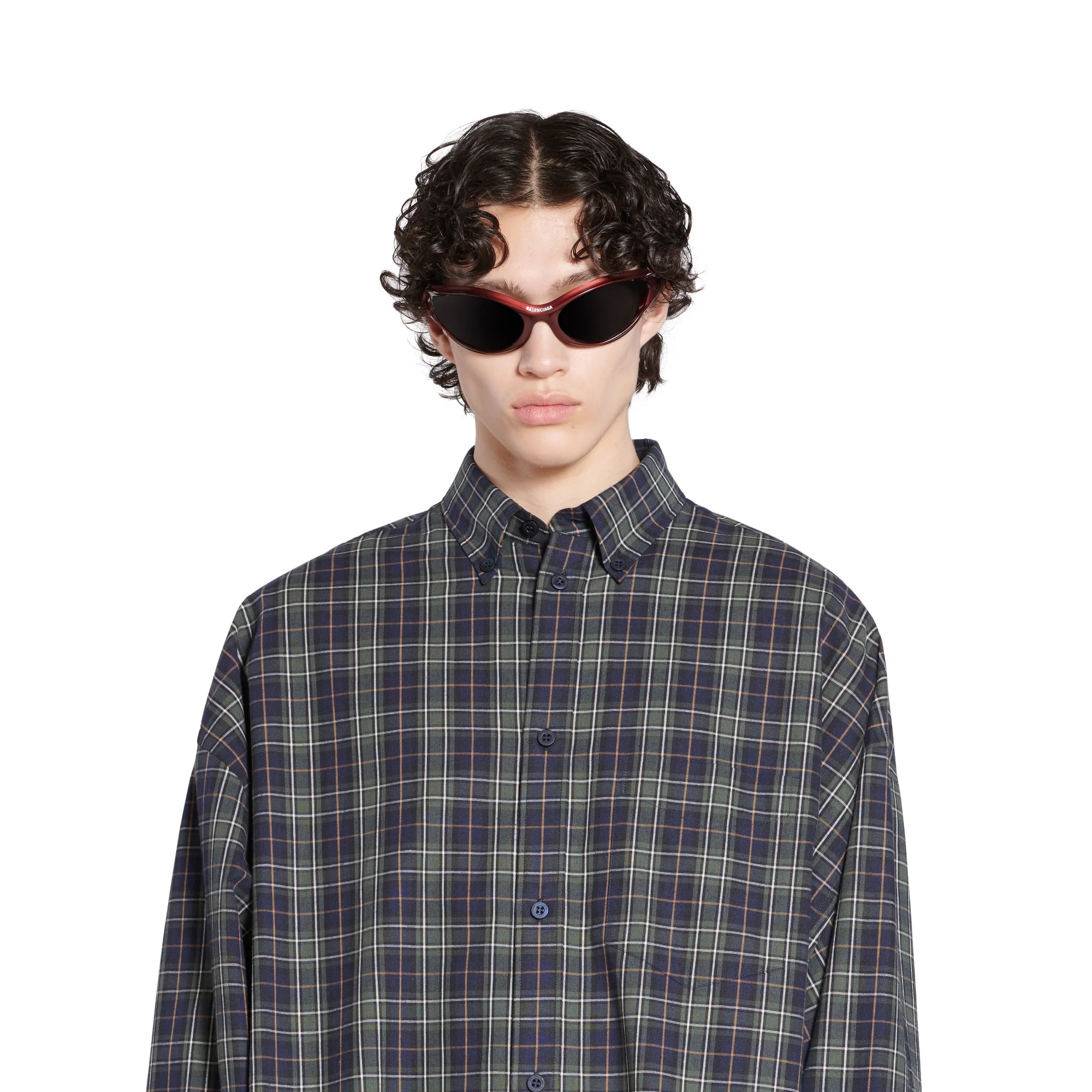 Oversized Shirt - Navy/Khaki - Image 6