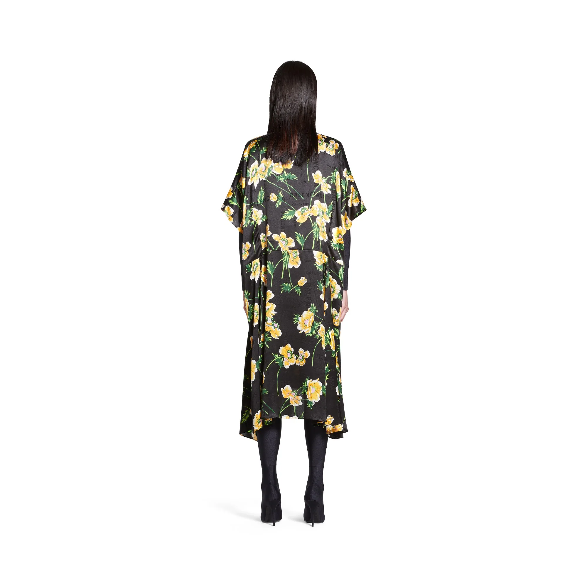 Oversized Dress - Black/Yellow - Image 4