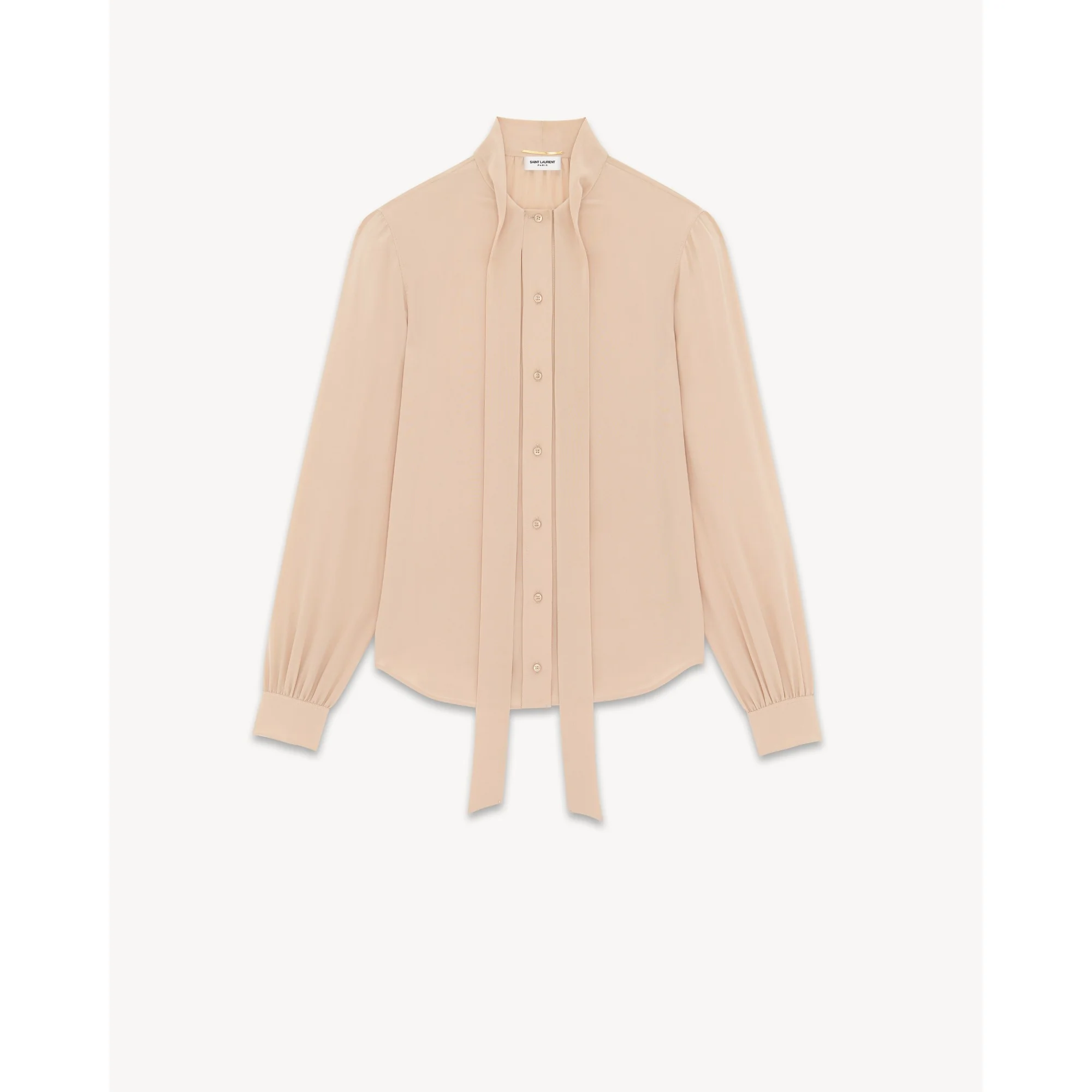 Blouse Crepe De Chine Organic - Beige - Image 3