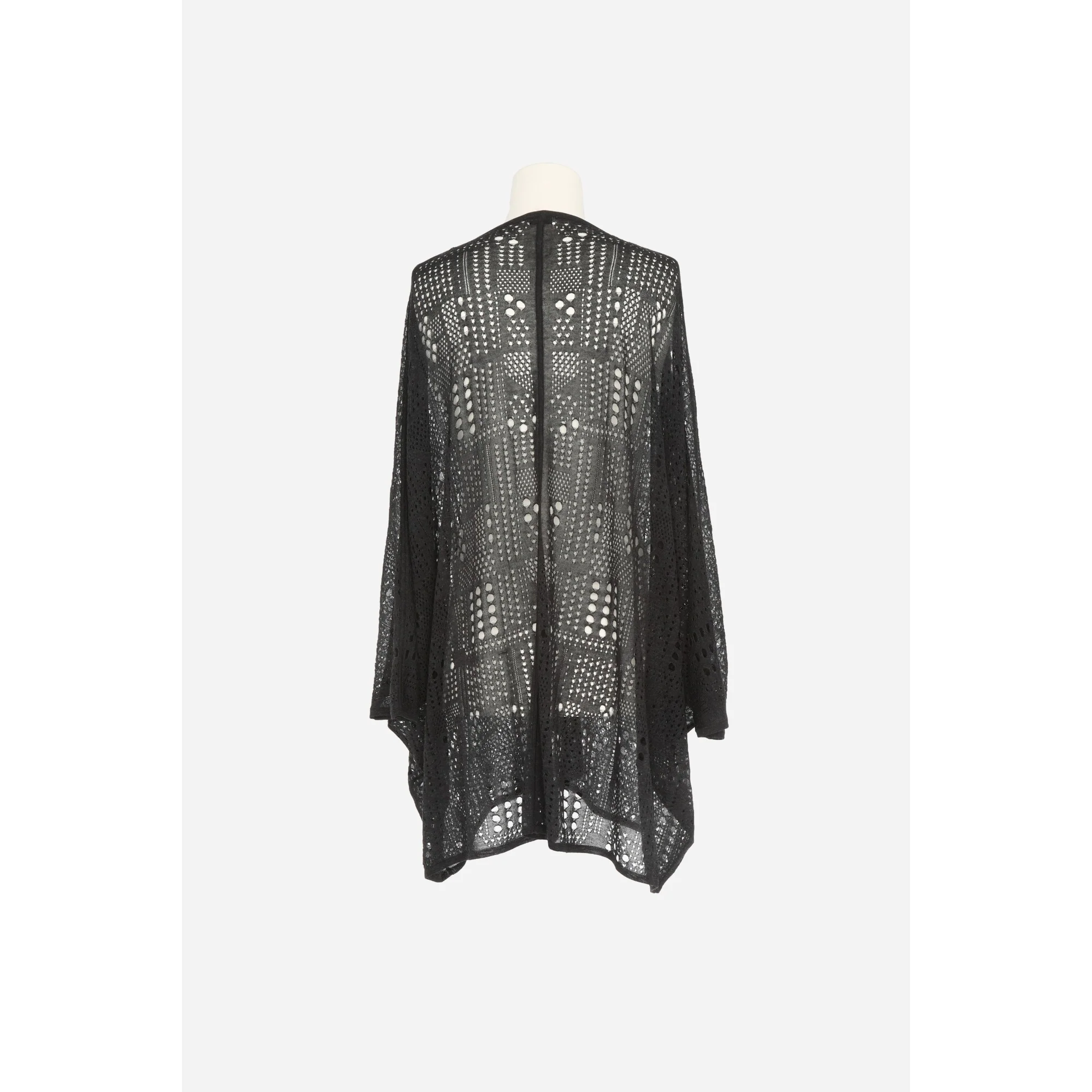 Kaftan Maille Dentelle Graphic - Noir - Image 2