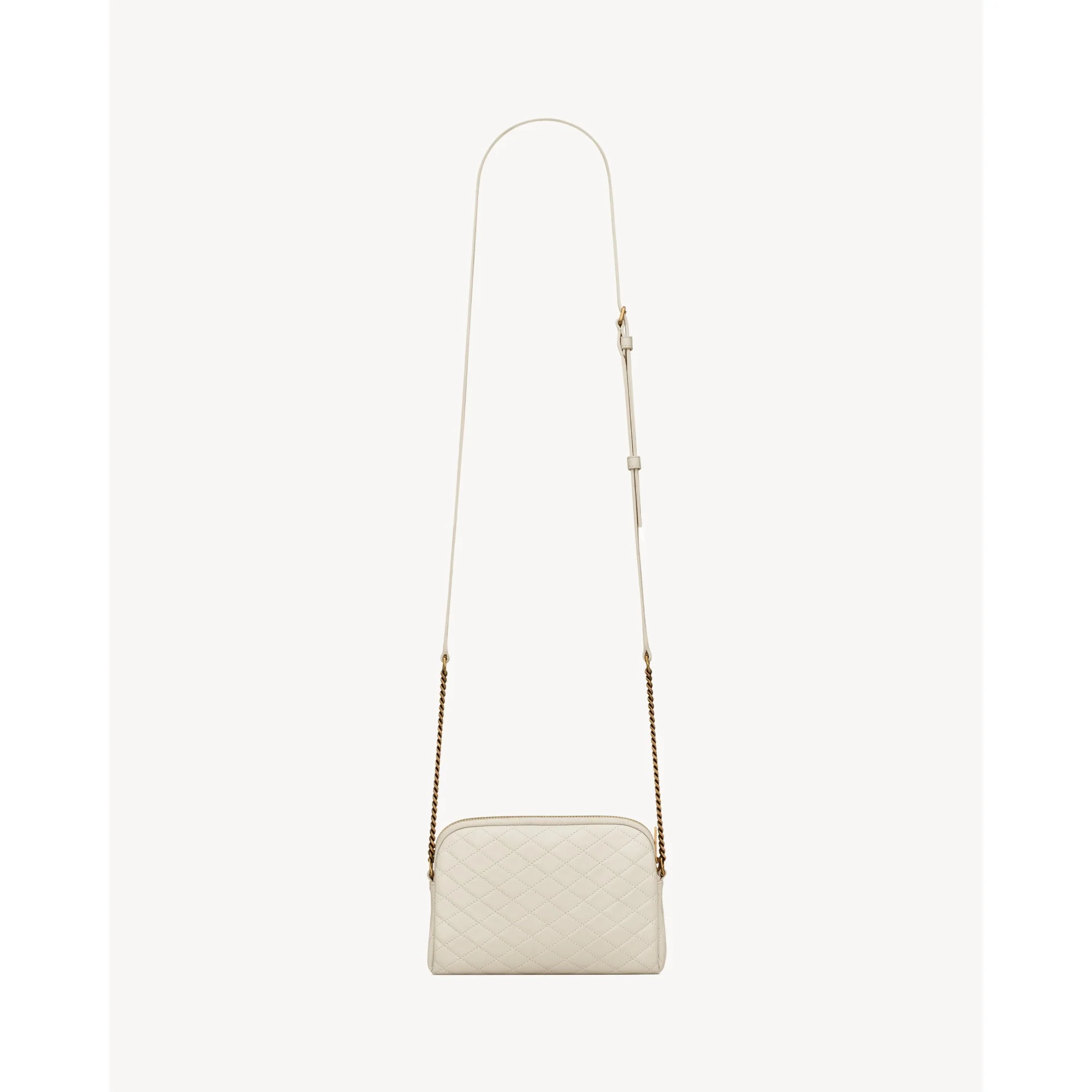 Gaby Zipped Pouch On Chain - Crema Soft - Image 2