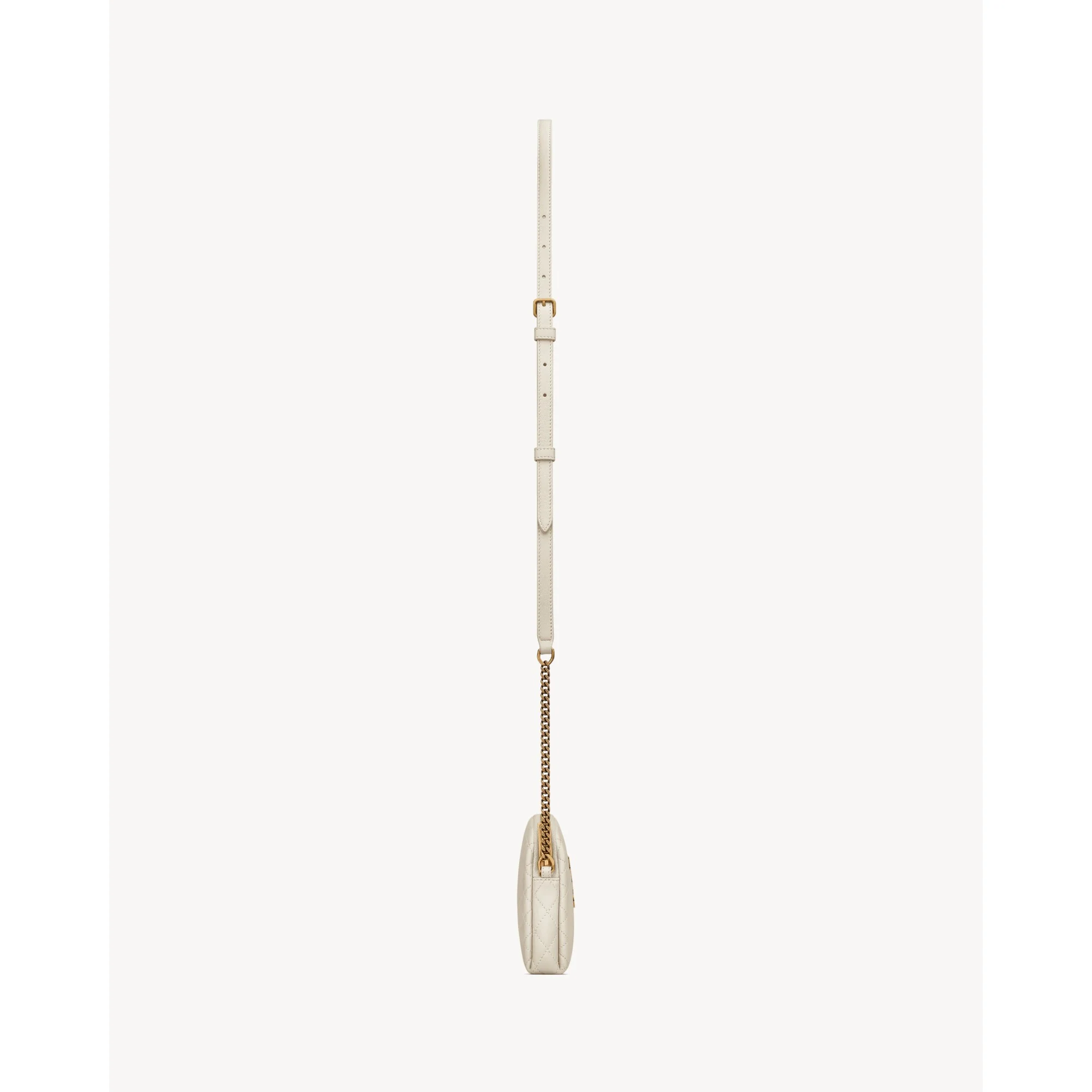 Gaby Zipped Pouch On Chain - Crema Soft - Image 3