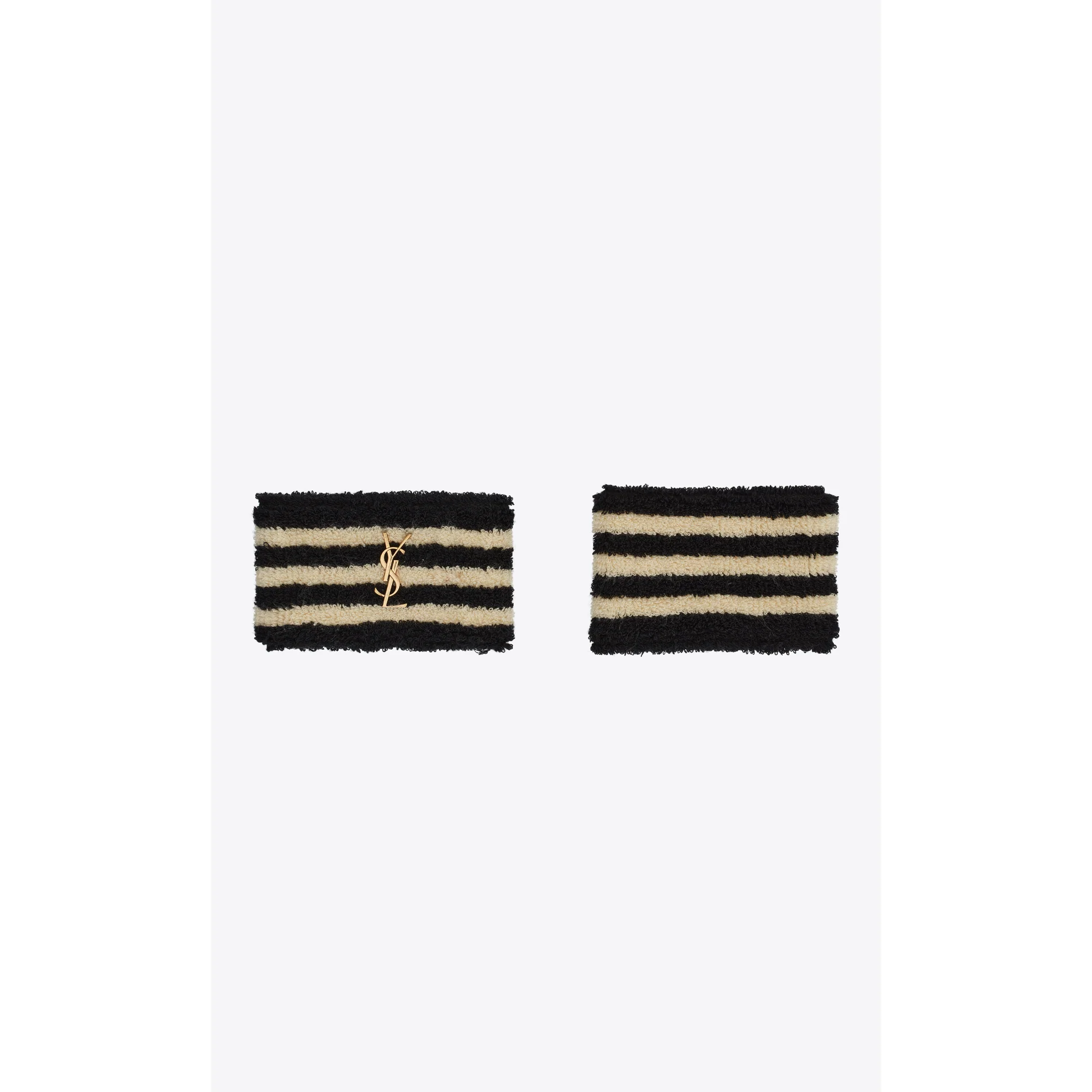 2 Stripe Wristband - Black/Ivory