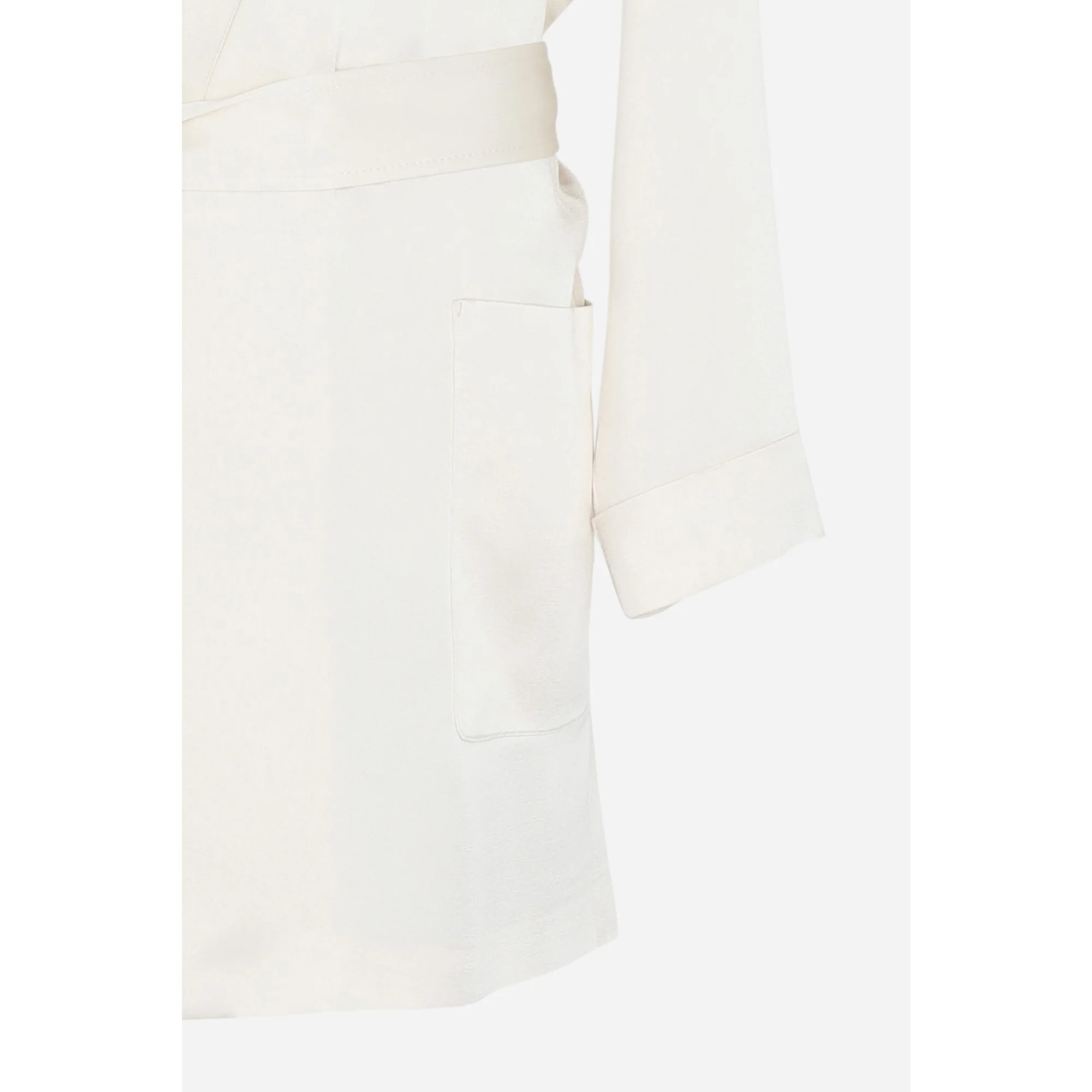 Peignoir Col Chale Satin Enver - Craie - Image 4