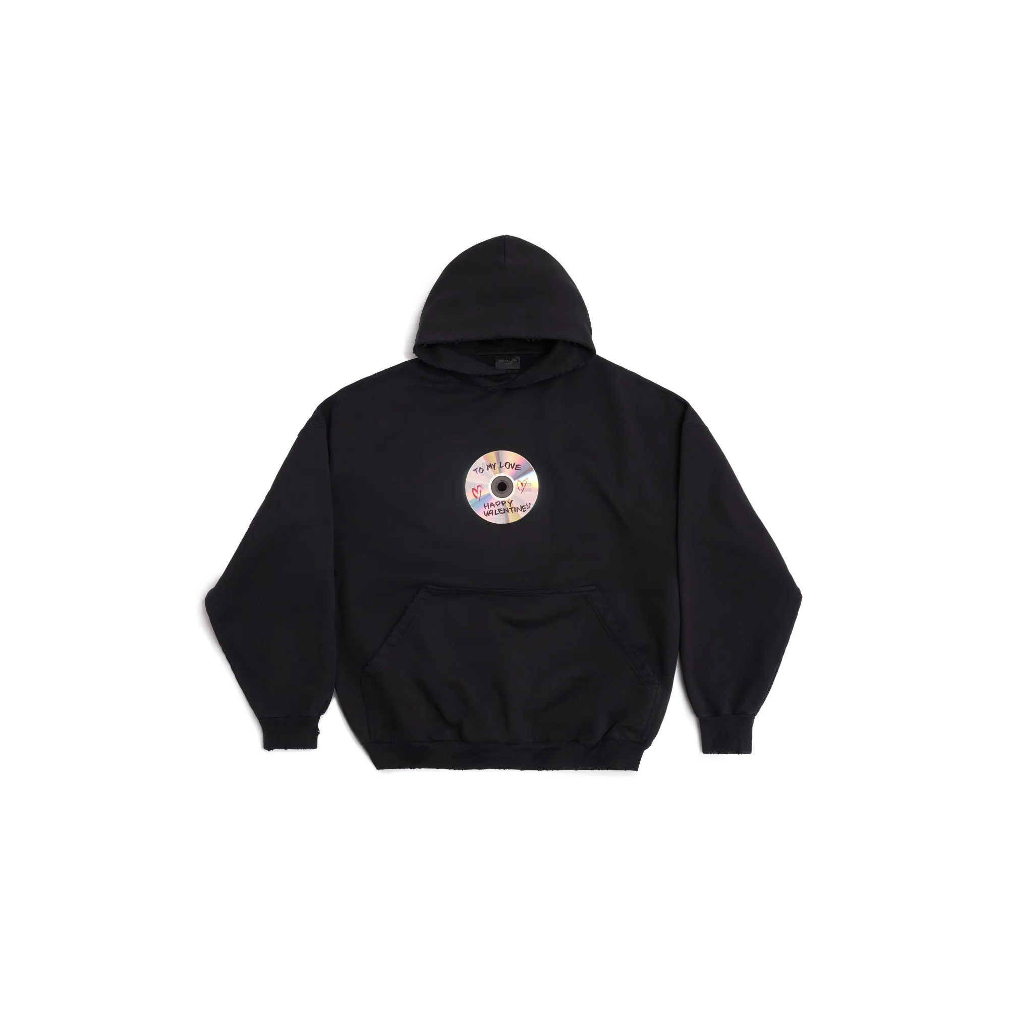 Large Fit Hoodie - Washed Black