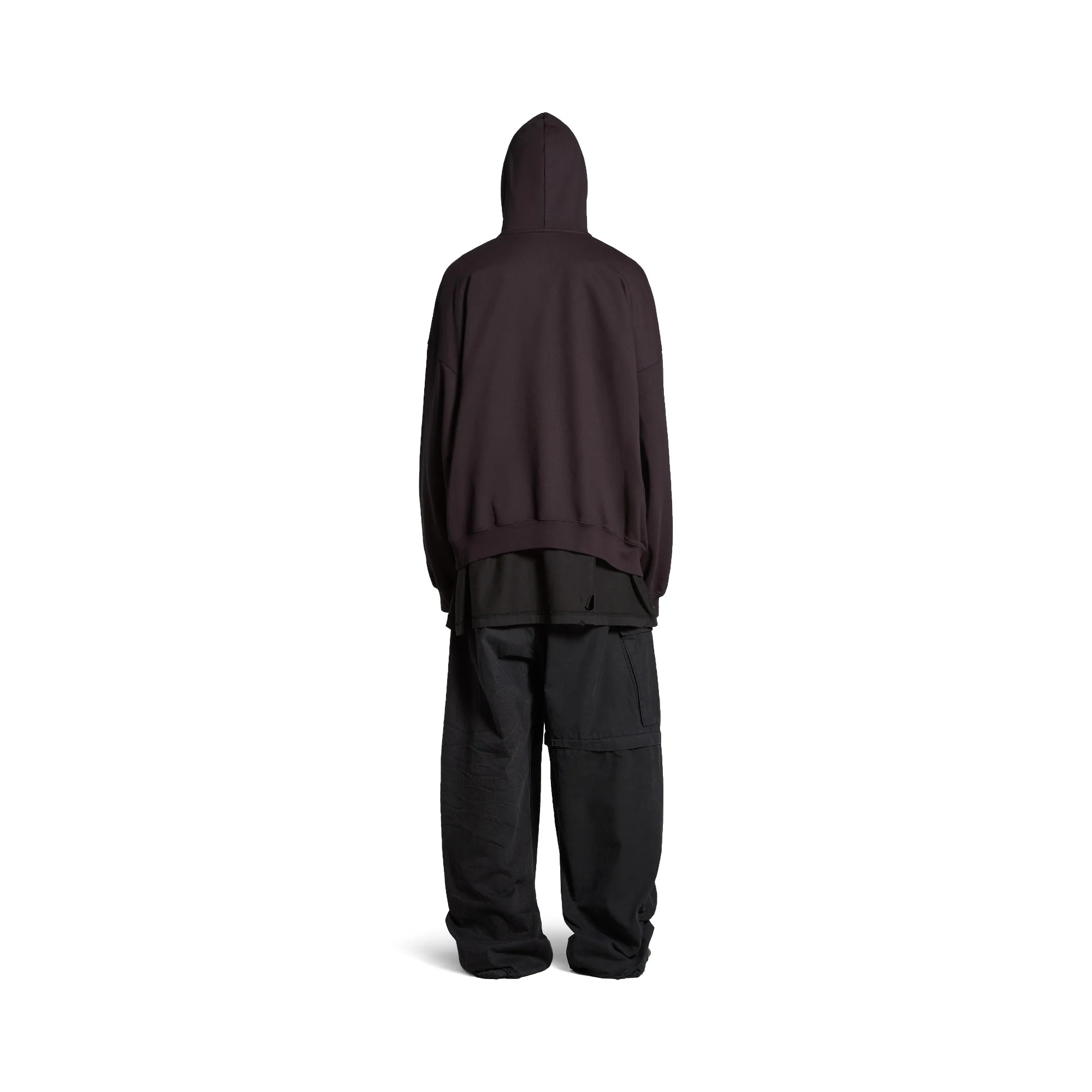 Large Fit Hoodie - Washed Black/Anthrac - Image 4