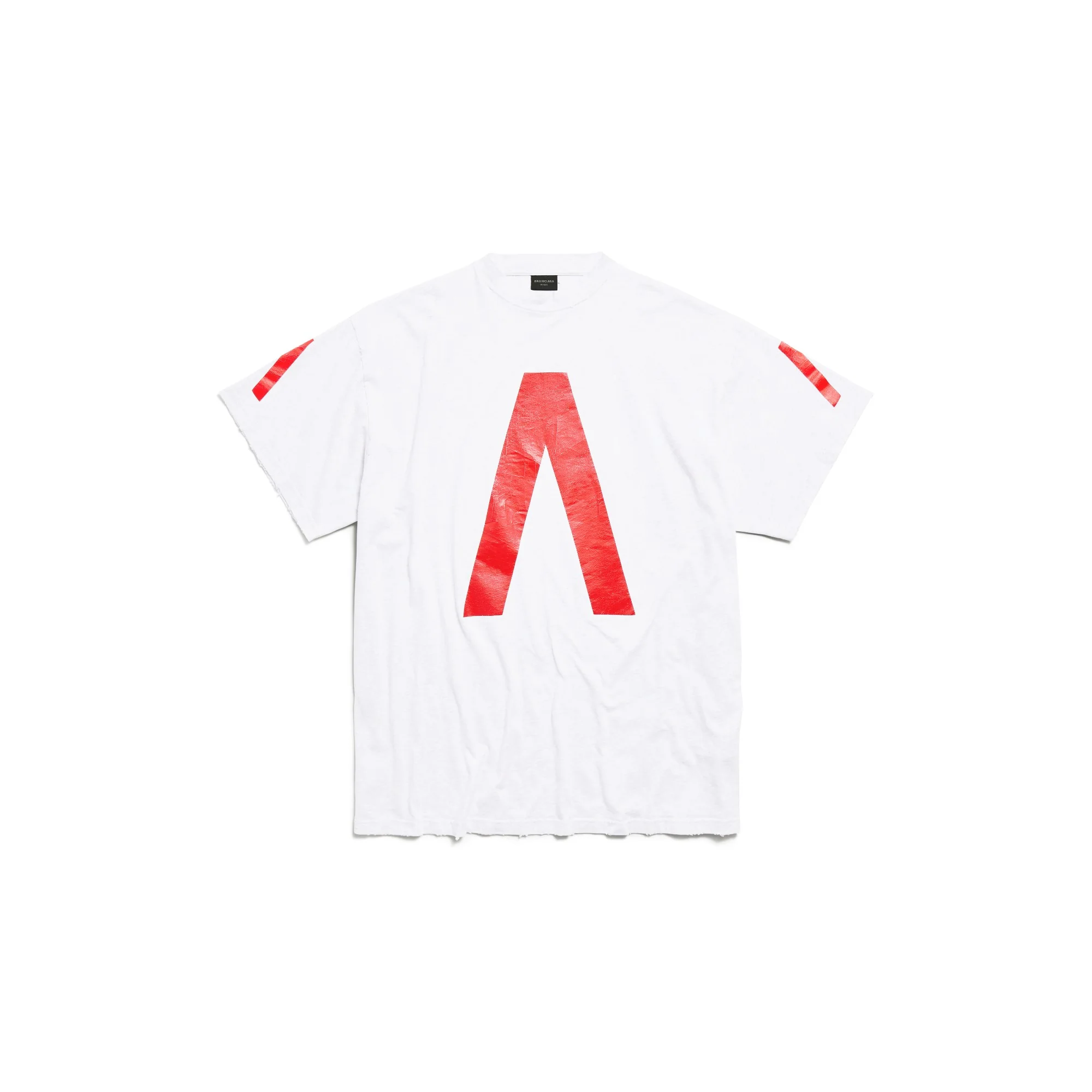 Oversized T-Shirt - Light Heathr Gry/Red