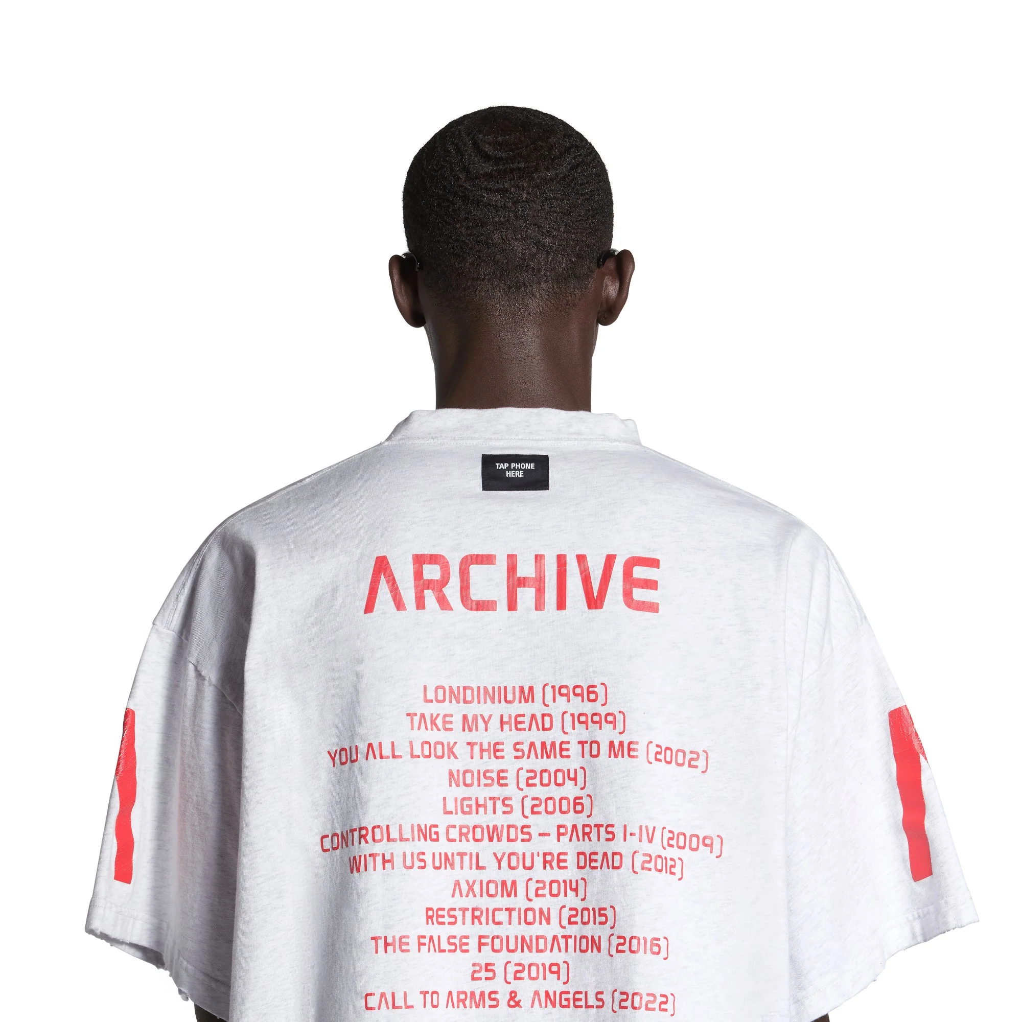 Oversized T-Shirt - Light Heathr Gry/Red - Image 6