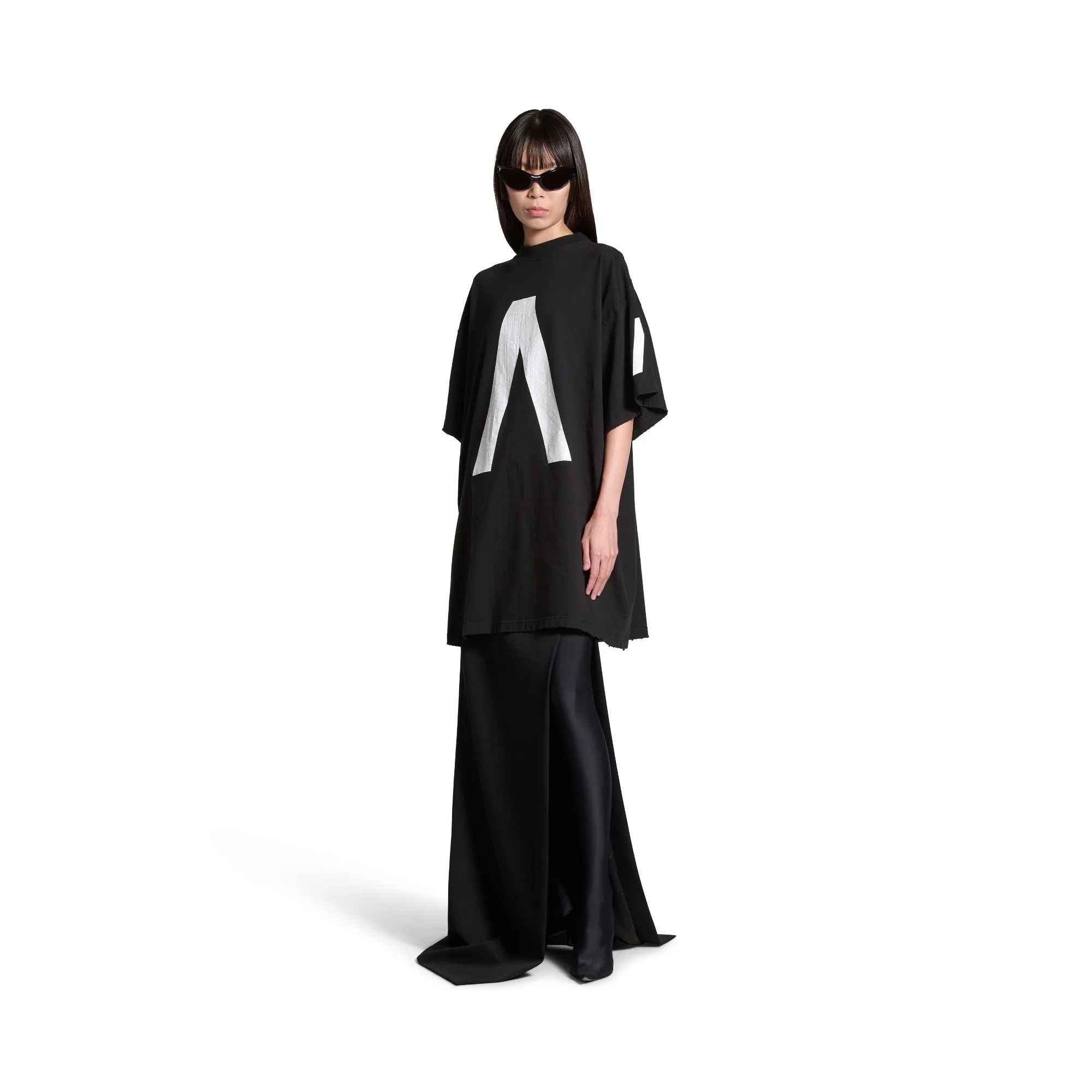 Oversized T-Shirt - Faded Black/White - Image 3