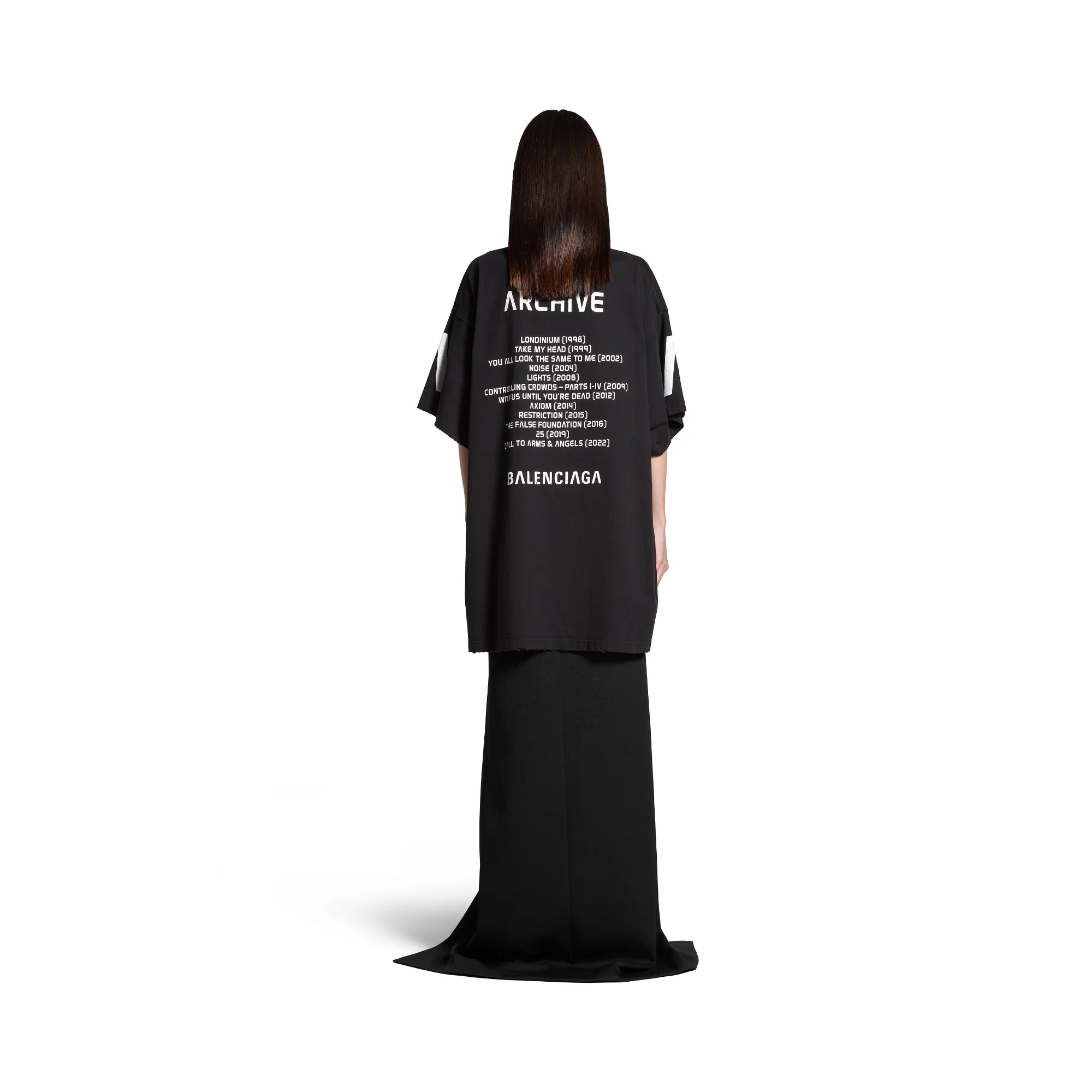 Oversized T-Shirt - Faded Black/White - Image 4