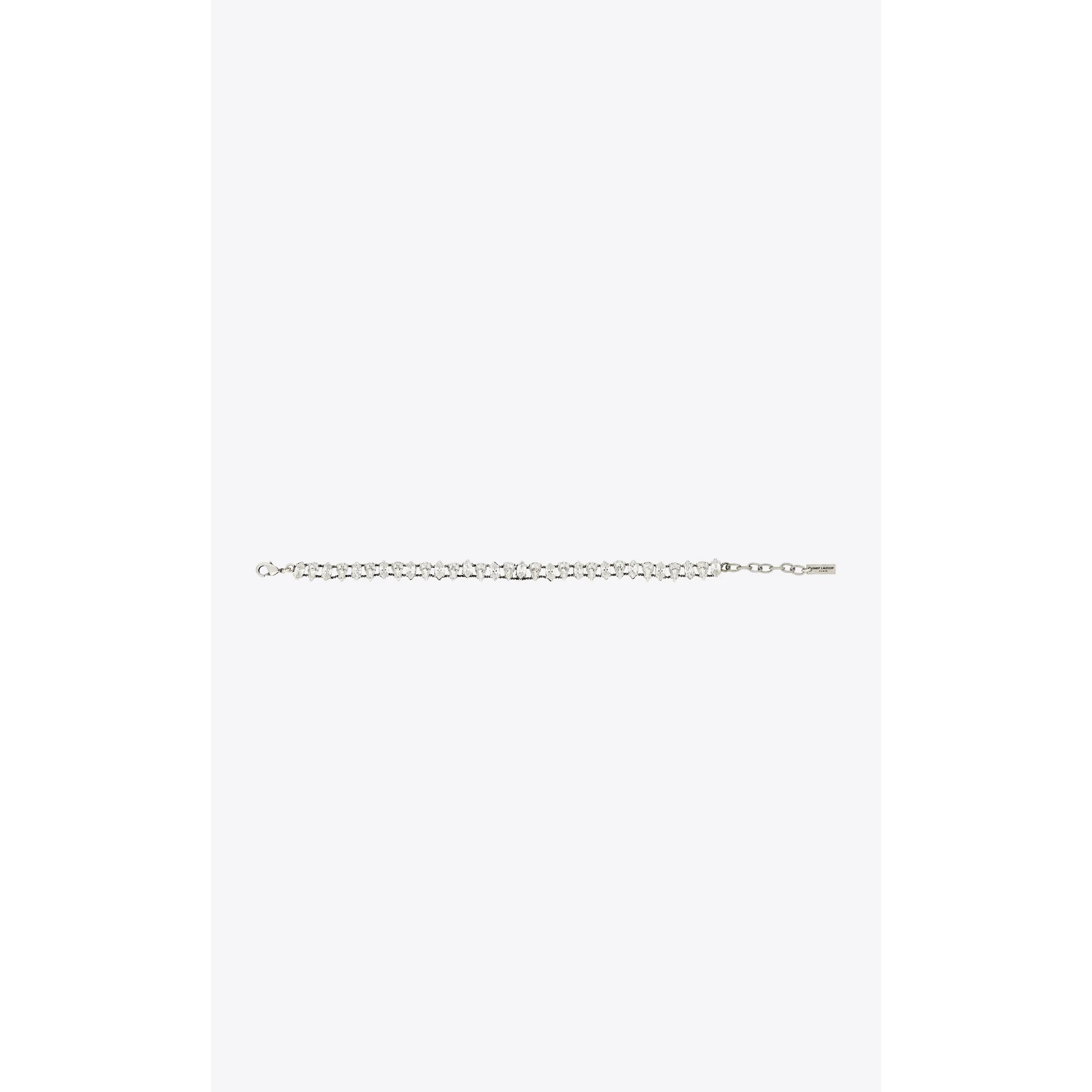 Pear Rhinestone Bracelet - Argent Oxyde/Crystal - Image 3
