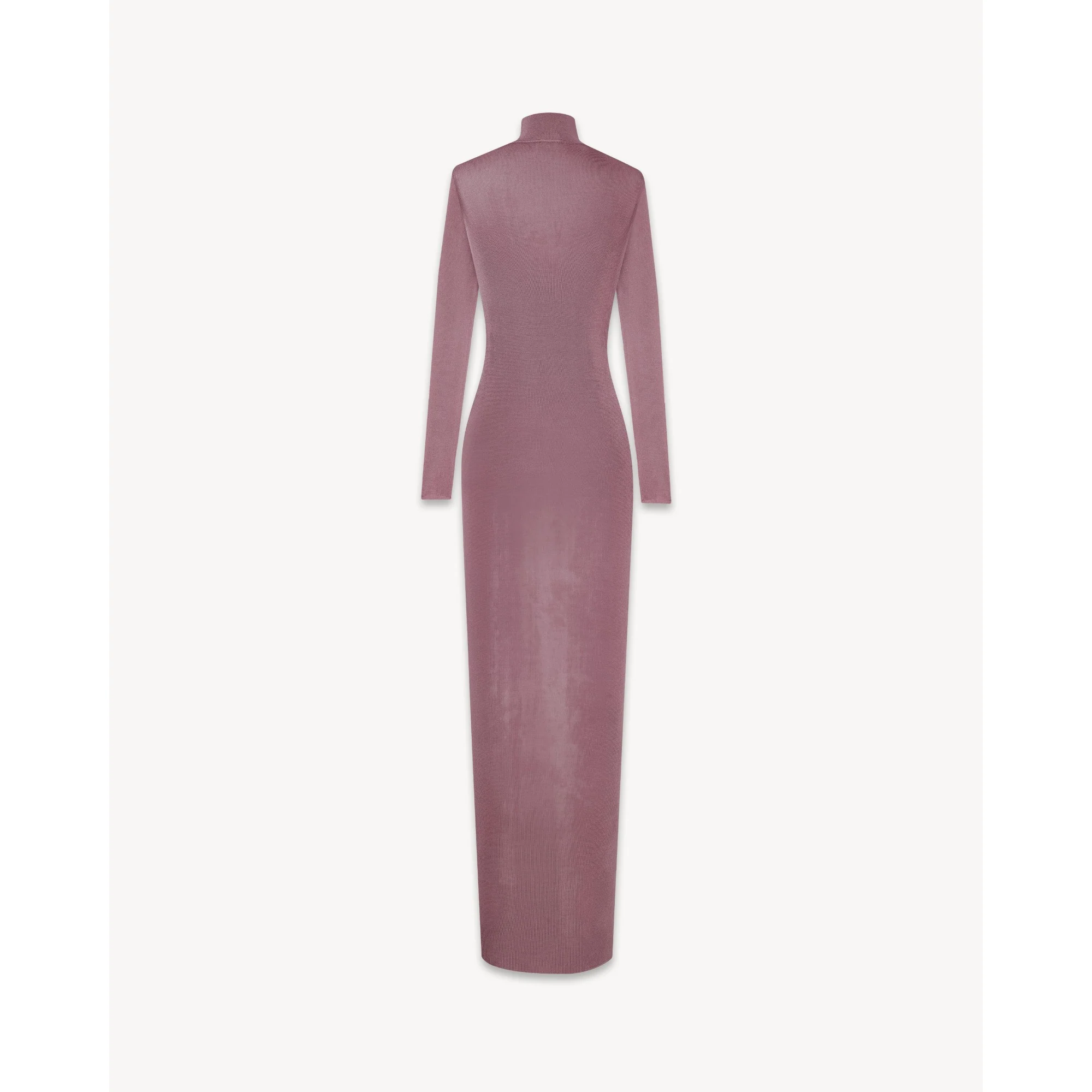 Robe Longue Colonne Col Montan - Mauve - Image 2