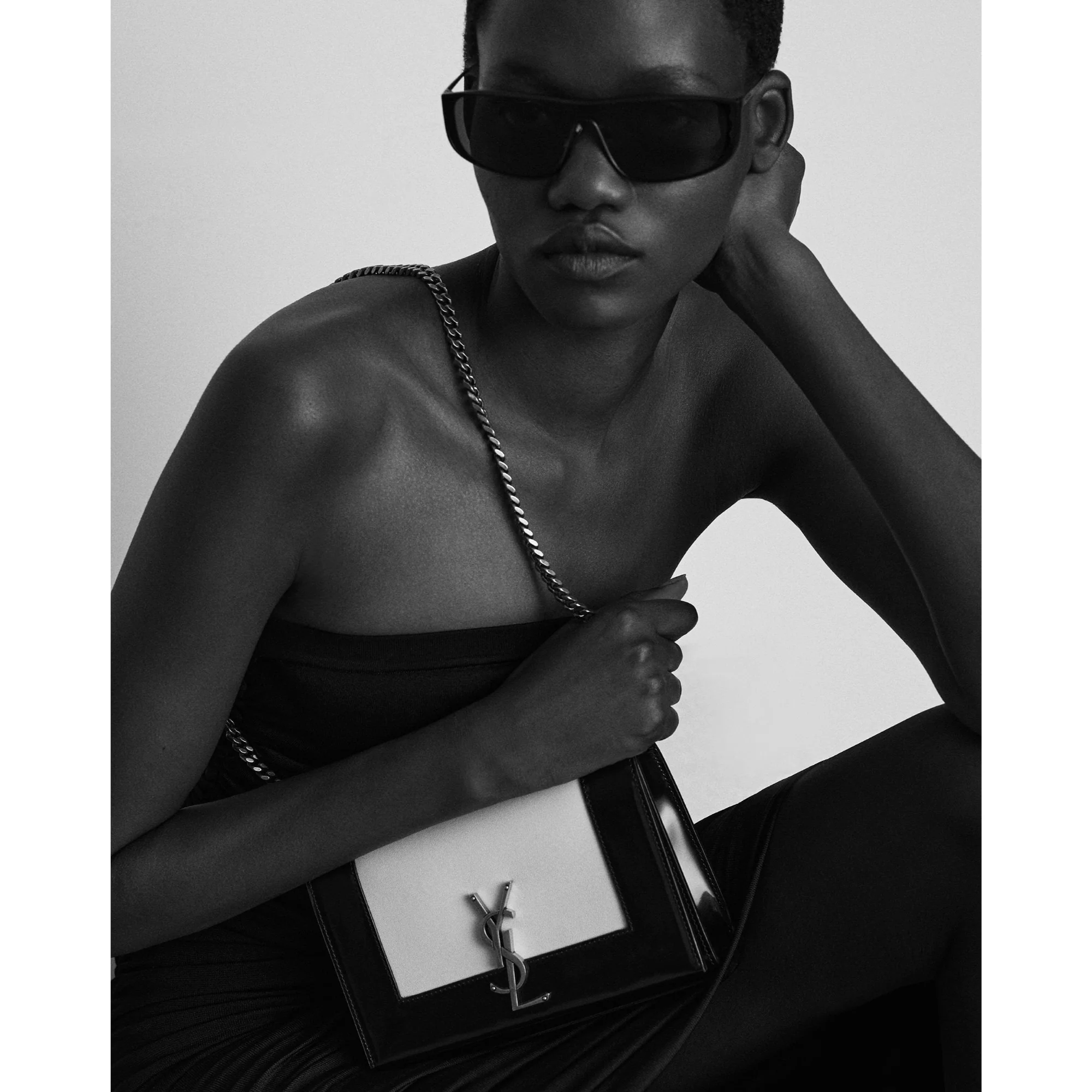 Small Kate Chain Bag - New Alabaster/Nero - Image 6