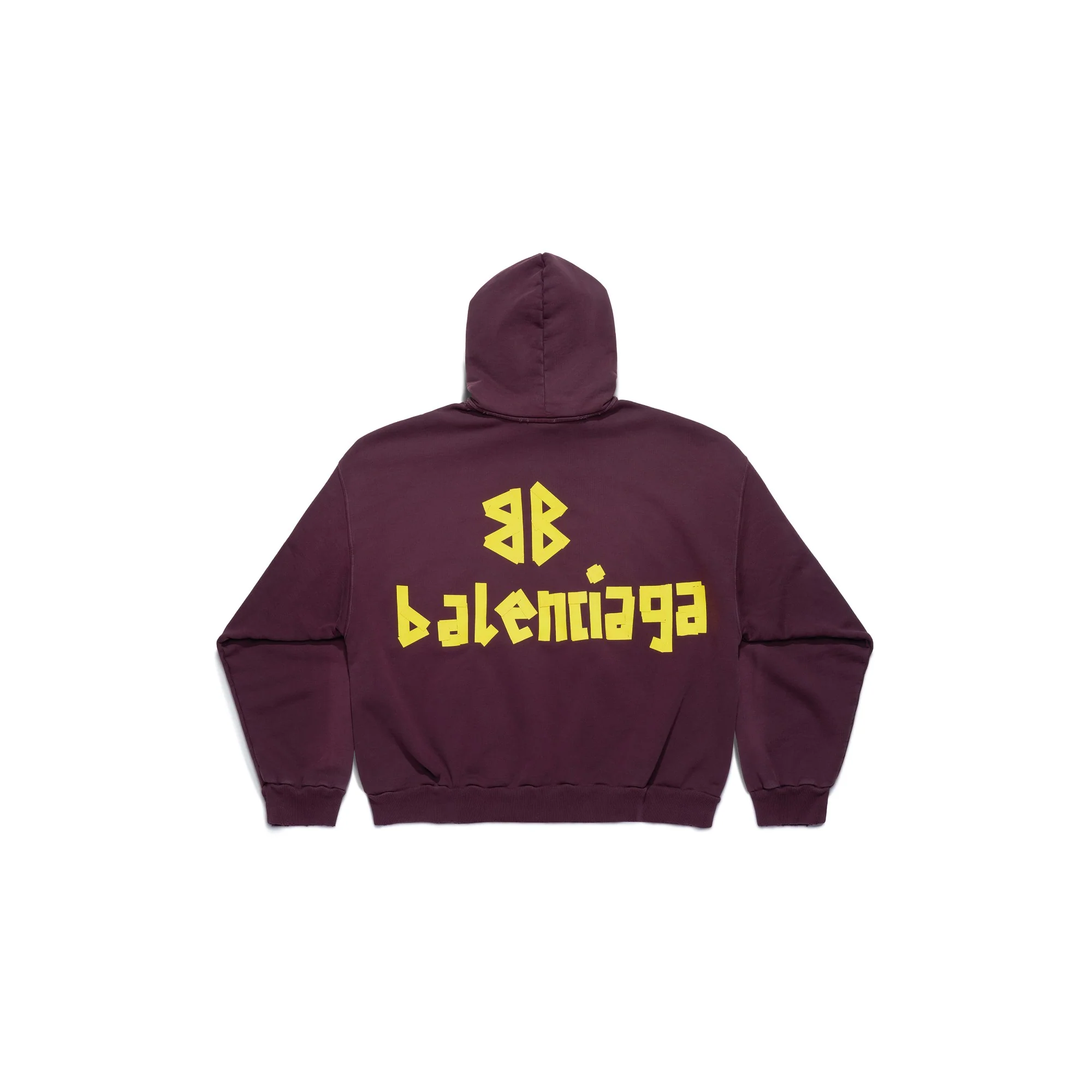 Ripped Pocket Hoodie - Bordeaux - Image 2
