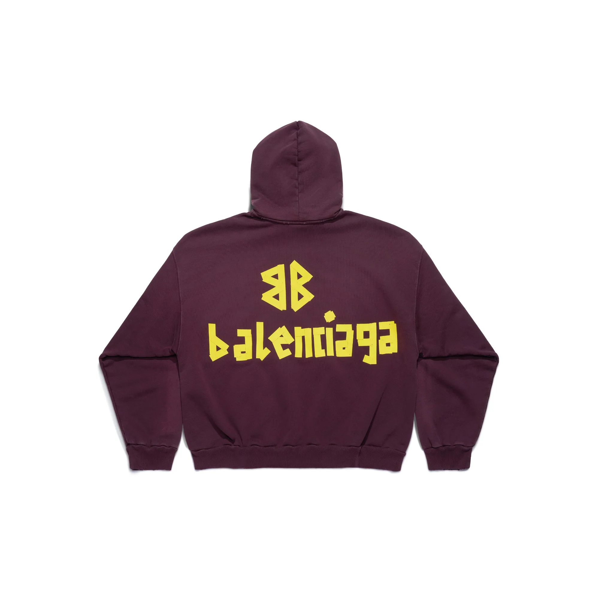 Ripped Pocket Hoodie - Bordeaux - Image 3