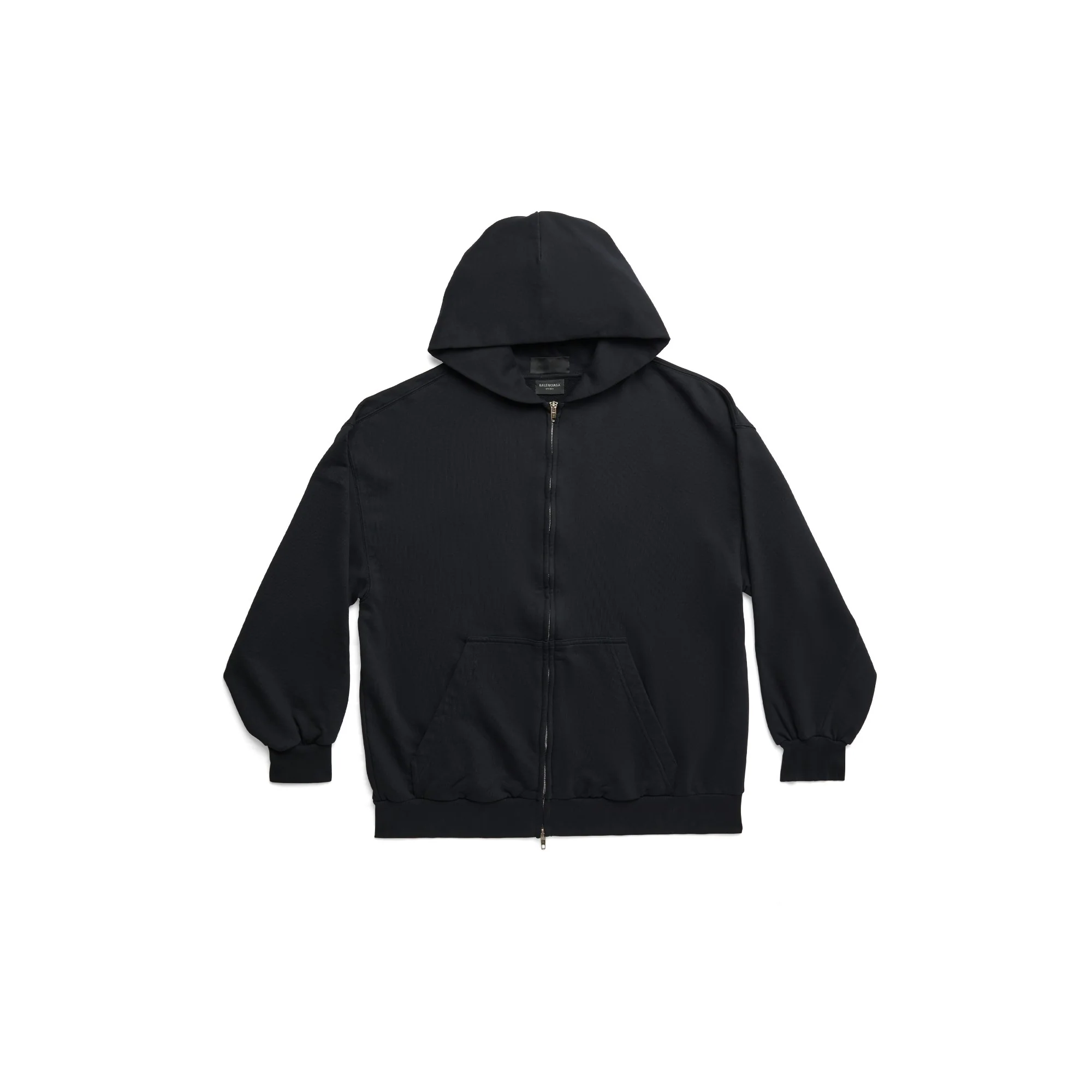 Small Zip-Up Hoodie - Washed Black