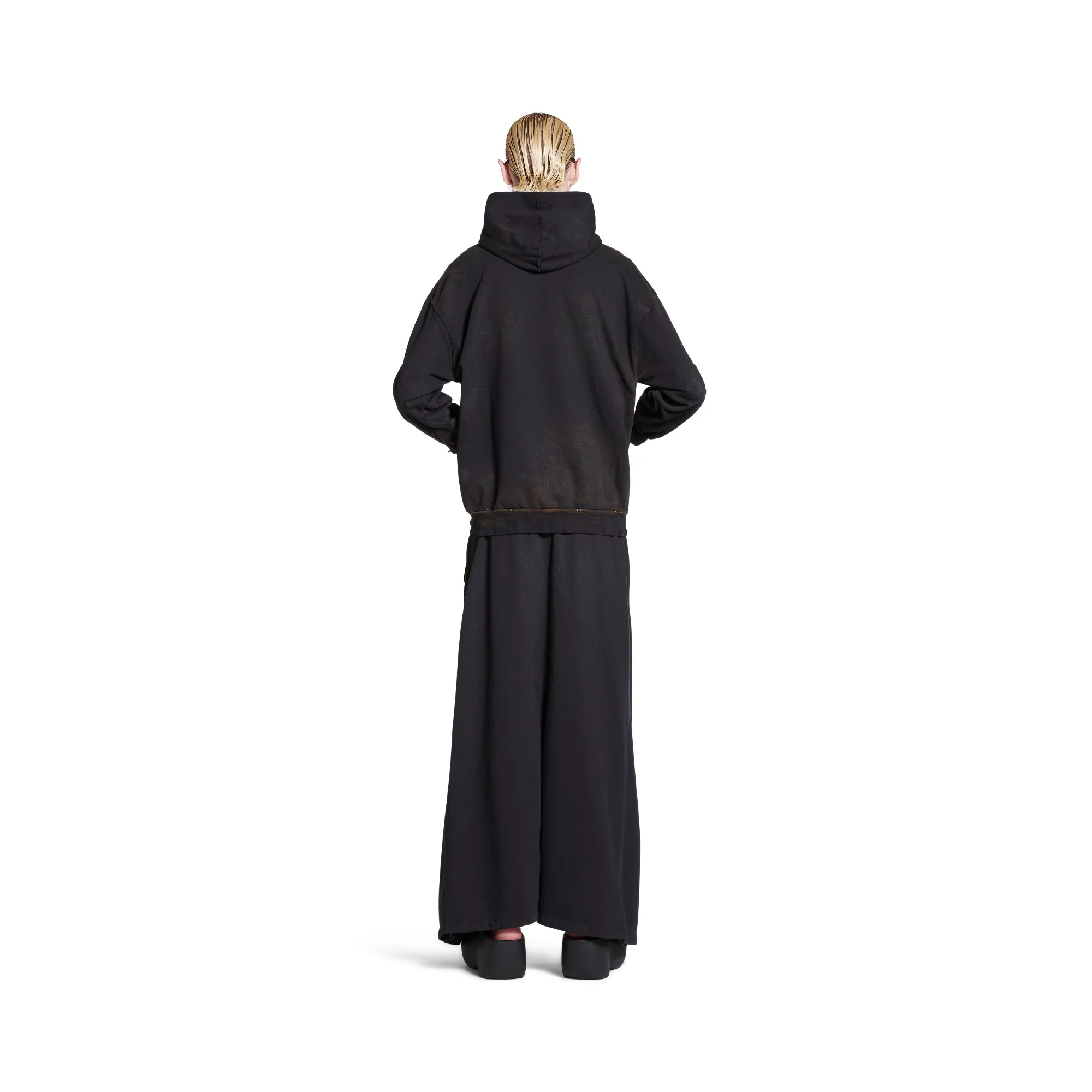 Small Zip-Up Hoodie - Washed Black - Image 4
