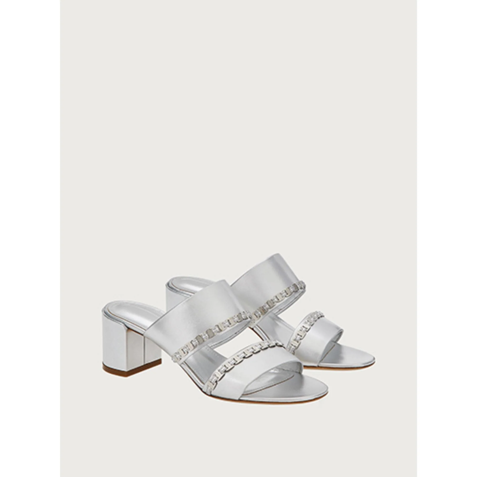 Vara Chain Sandals - Silver - Image 3