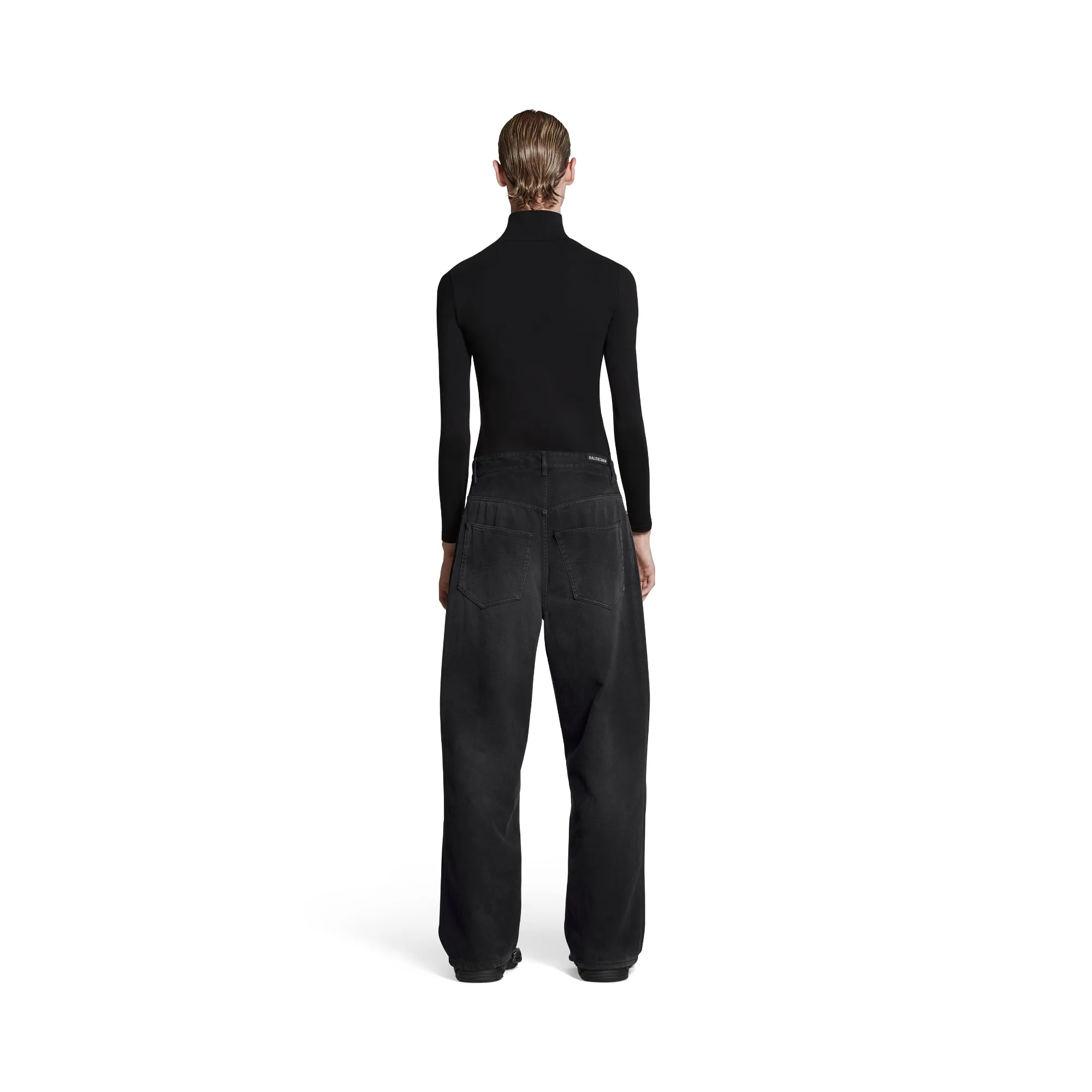 Baggy Pants - Grid Wash Black - Image 4