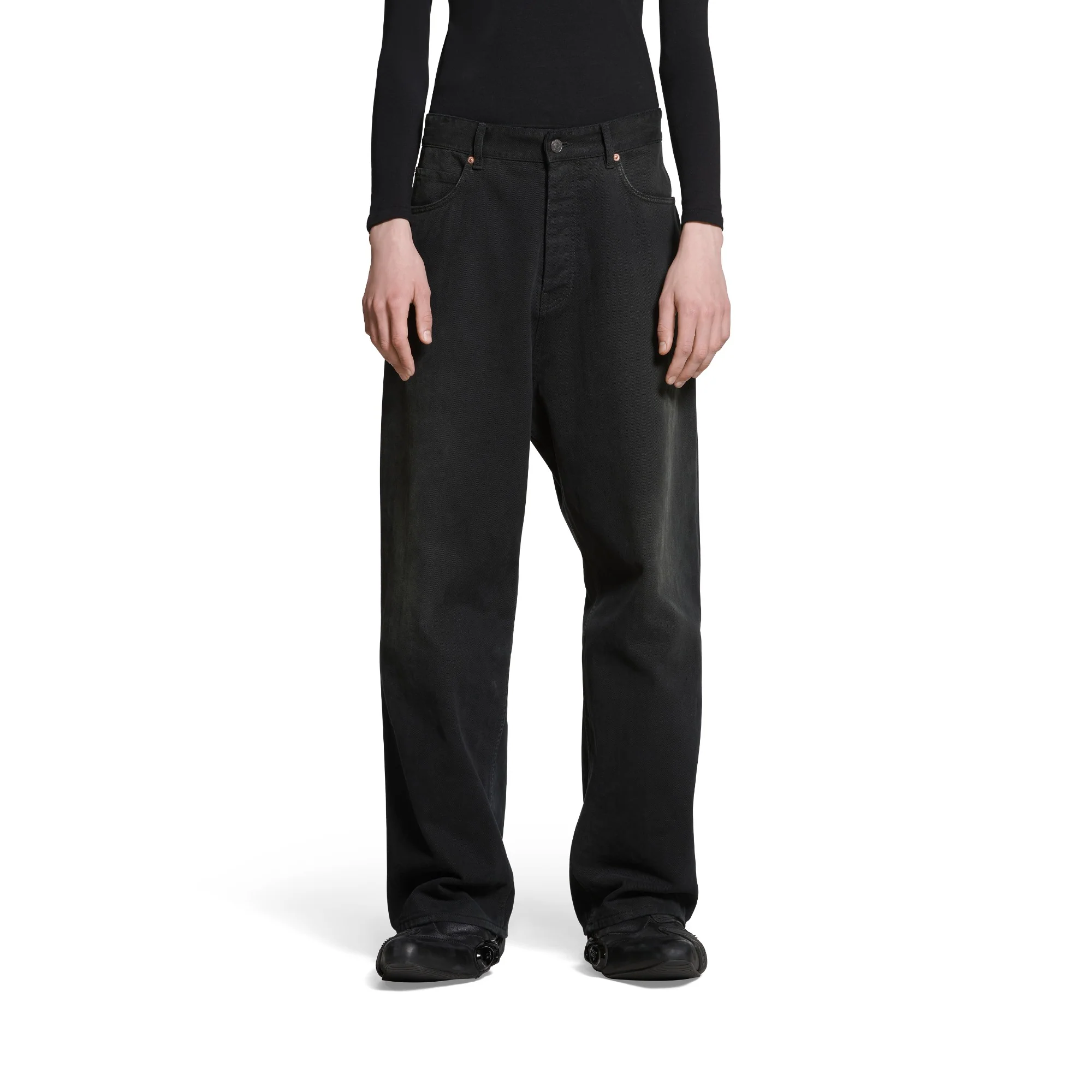 Baggy Pants - Grid Wash Black - Image 6