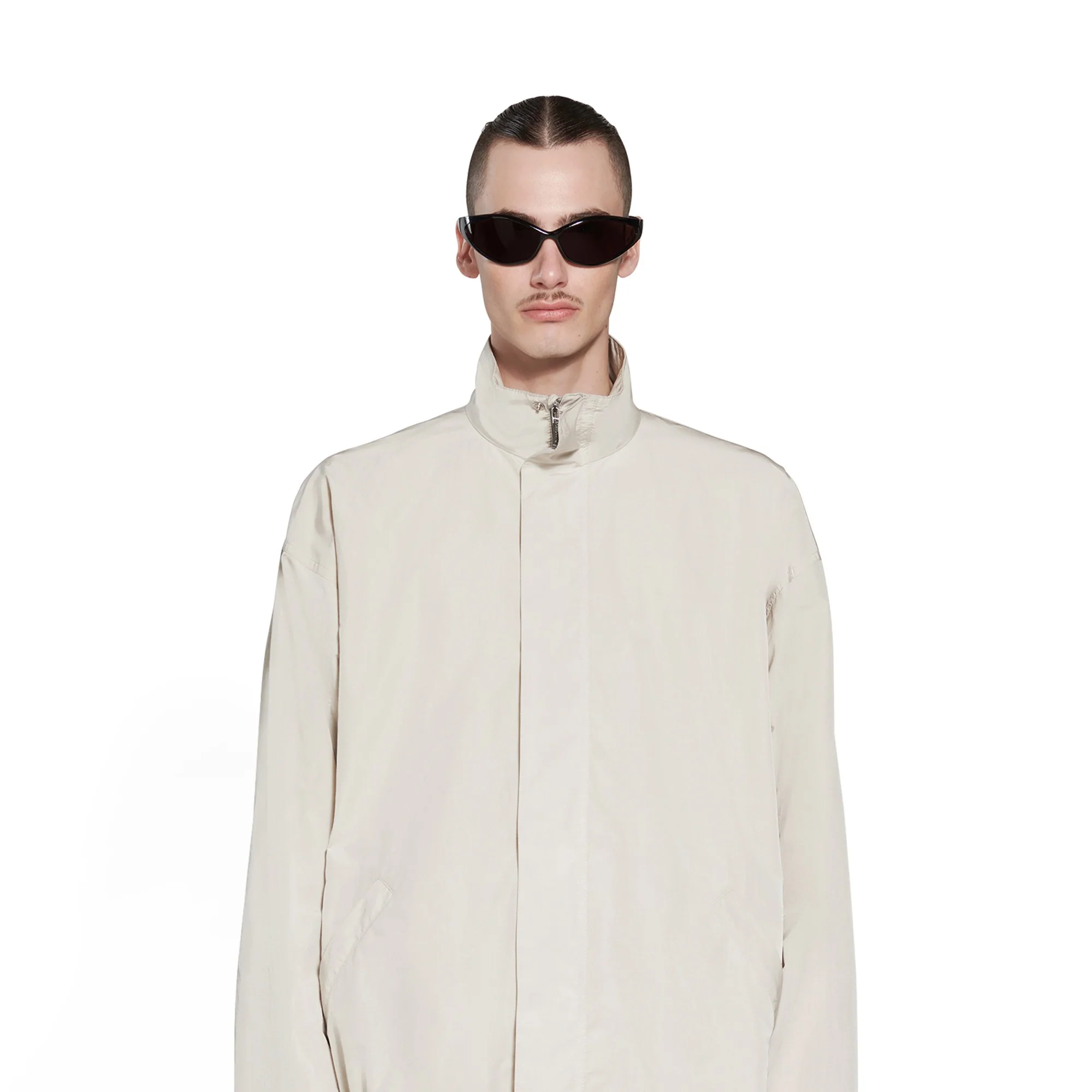 Minimal Tracksuit Jacket - Cement Beige - Image 3