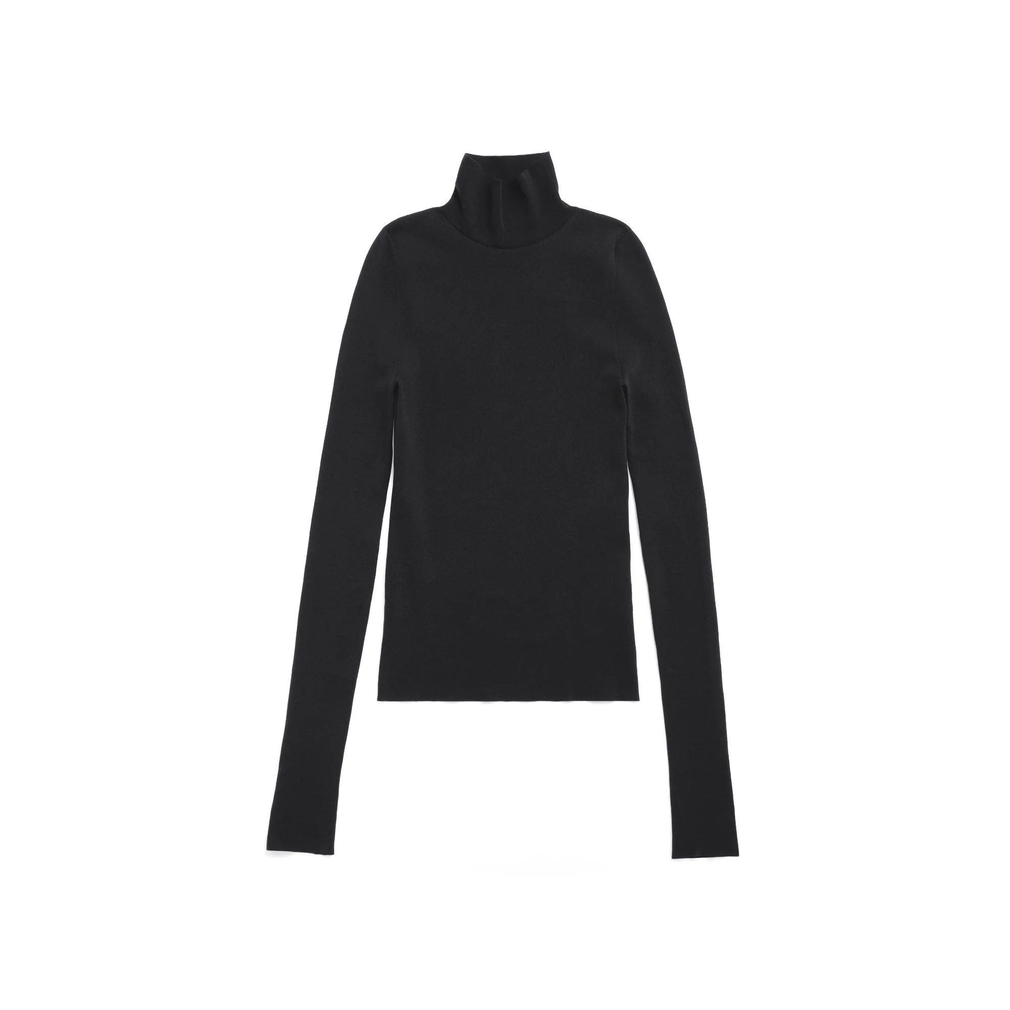 Tight Turtleneck Sweater - Black
