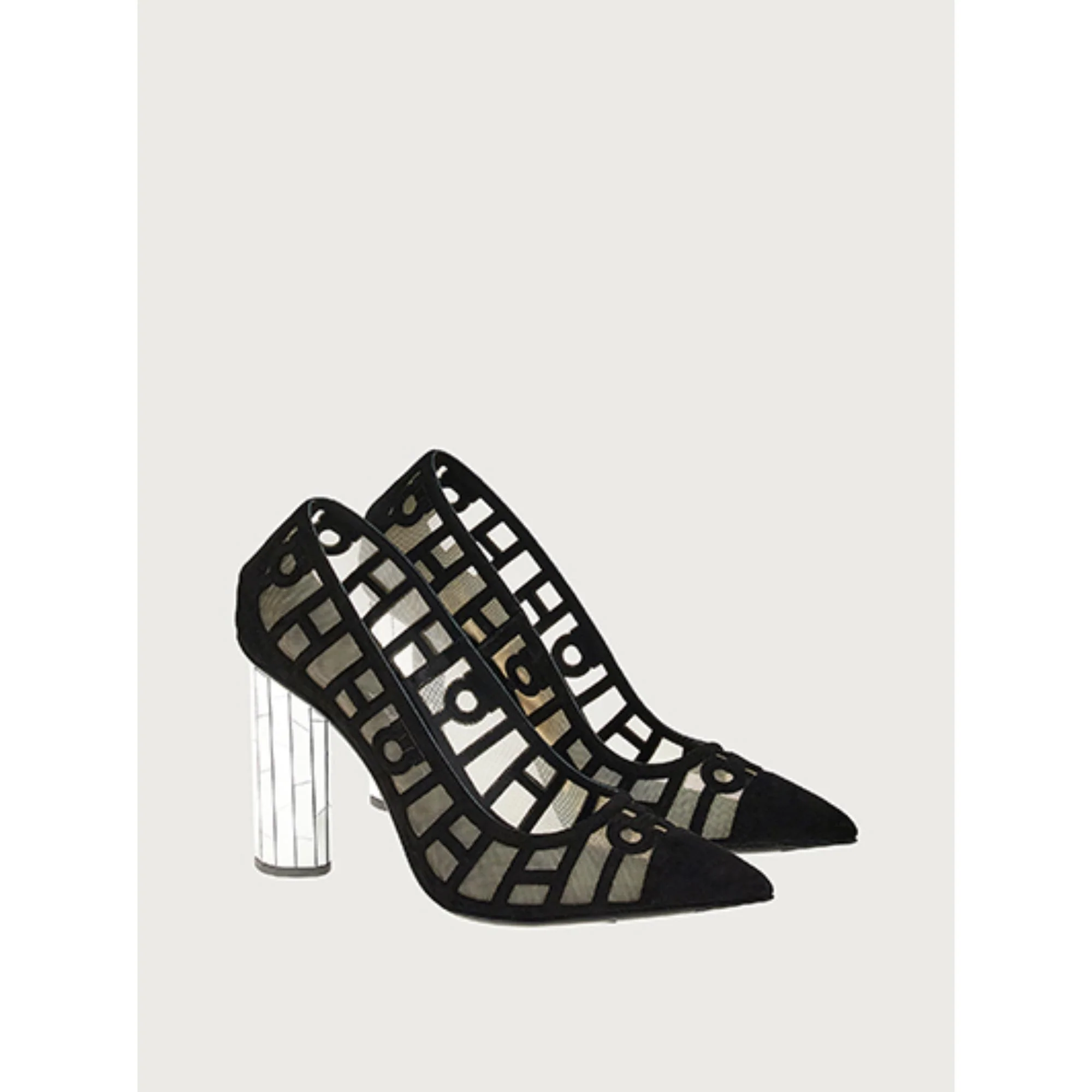 Mirrored Heel Pumps - Black - Image 3
